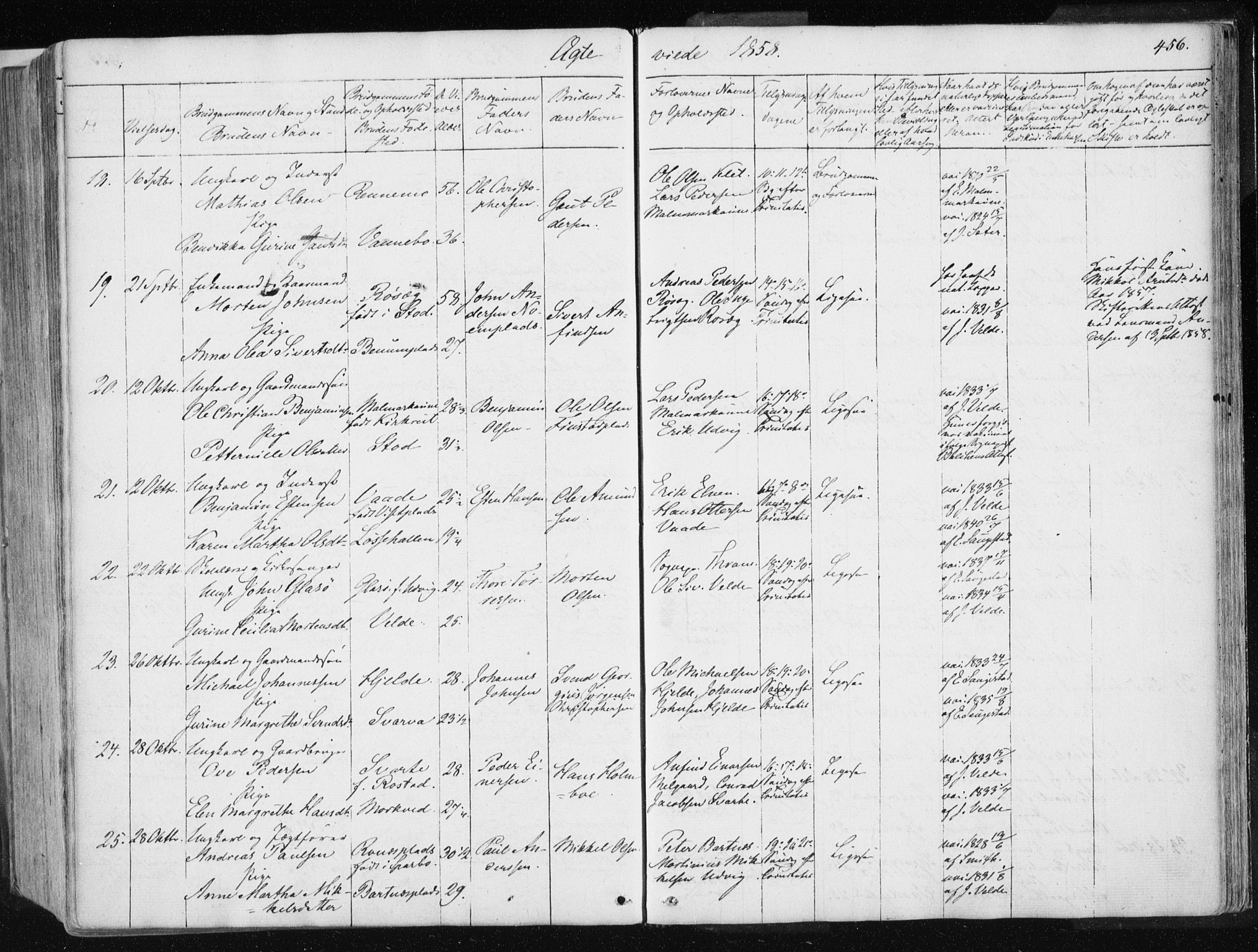 Ministerialprotokoller, klokkerbøker og fødselsregistre - Nord-Trøndelag, AV/SAT-A-1458/741/L0393: Parish register (official) no. 741A07, 1849-1863, p. 456