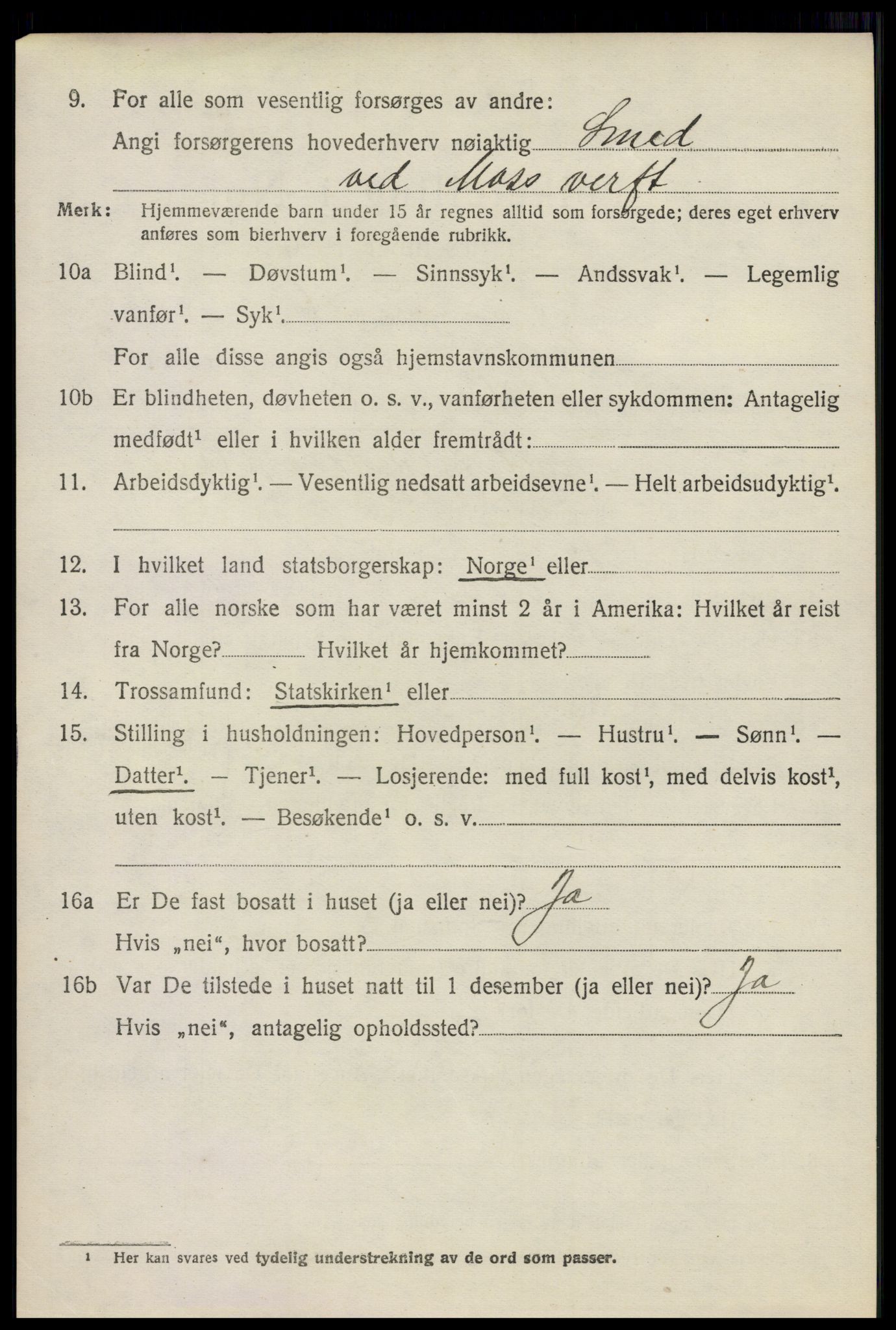 SAO, 1920 census for Moss land district, 1920, p. 3772