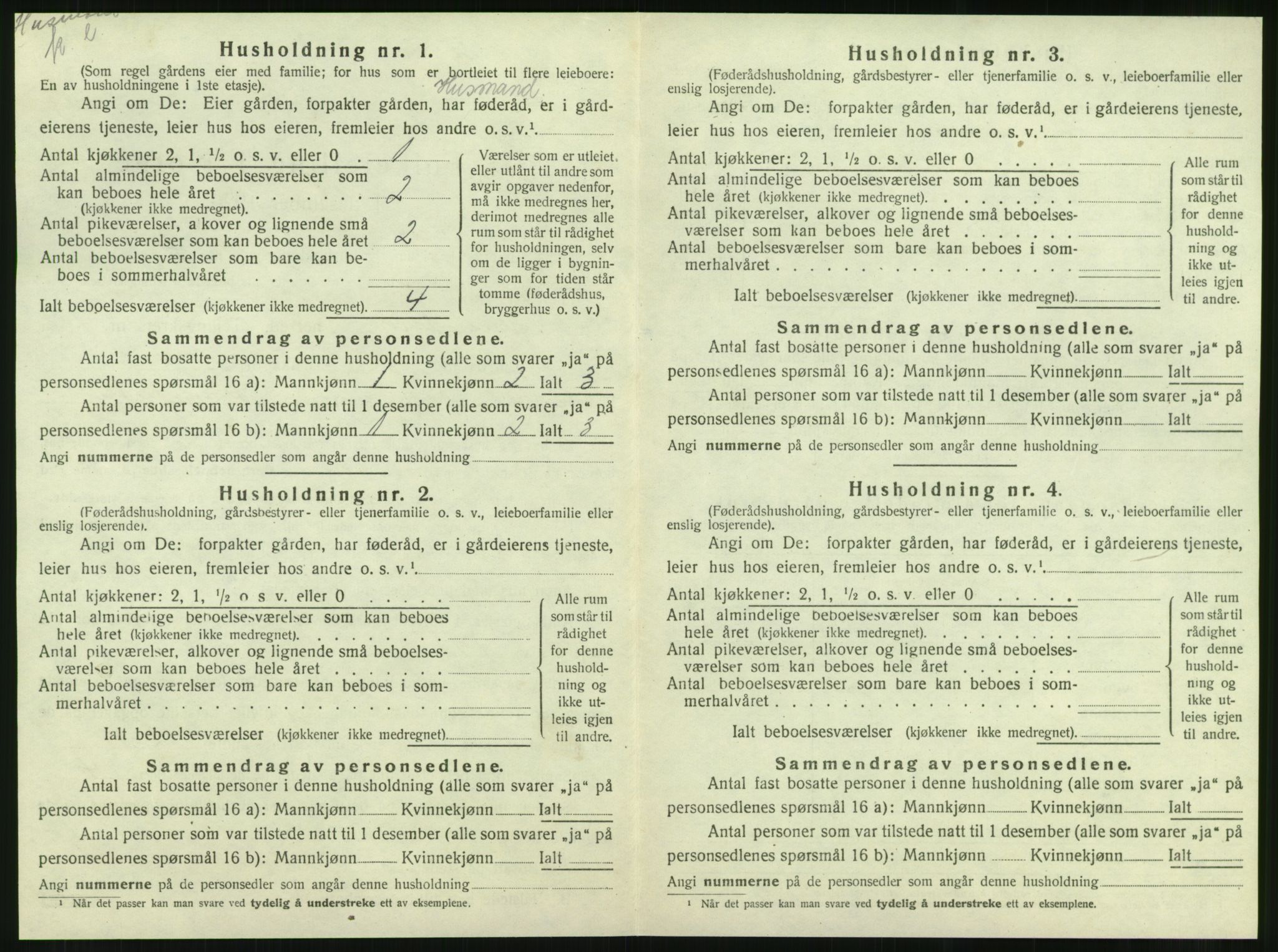 SAT, 1920 census for Vemundvik, 1920, p. 30