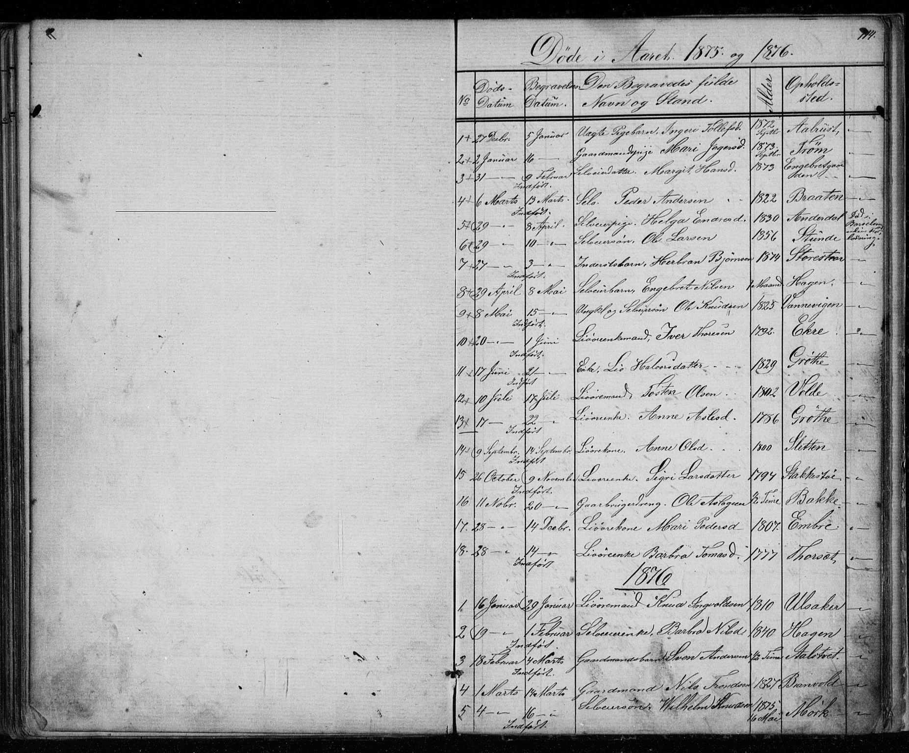 Gol kirkebøker, SAKO/A-226/G/Gb/L0005: Parish register (copy) no. II 5, 1875-1891, p. 114