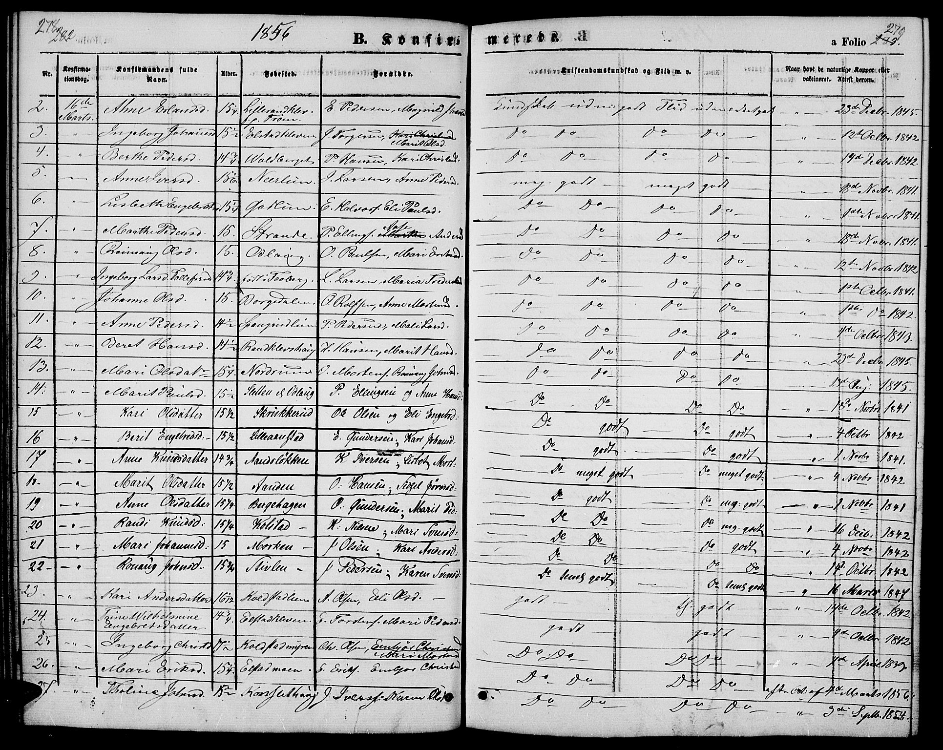 Ringebu prestekontor, SAH/PREST-082/H/Ha/Hab/L0003: Parish register (copy) no. 3, 1854-1866, p. 278-279
