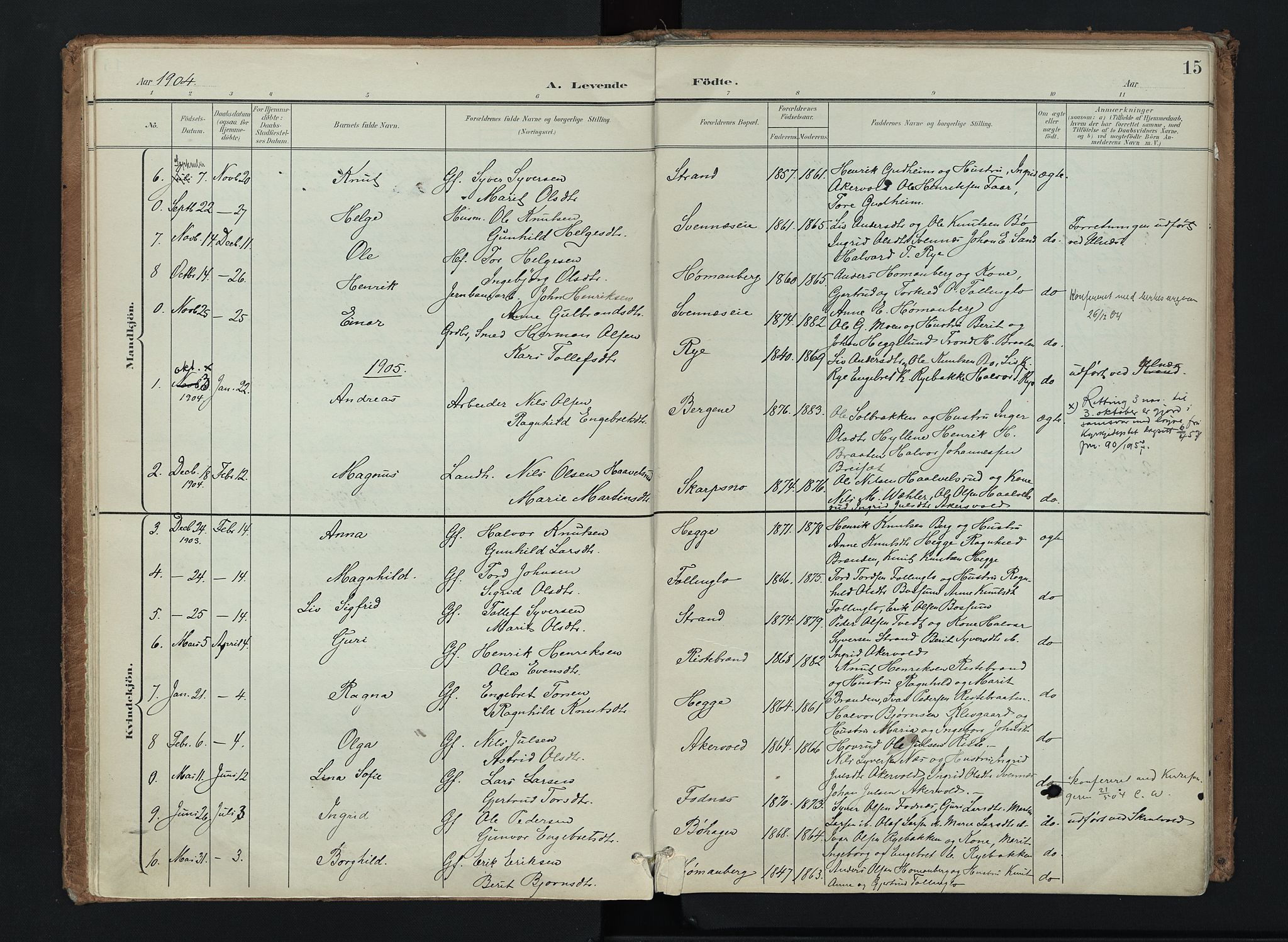 Nord-Aurdal prestekontor, AV/SAH-PREST-132/H/Ha/Haa/L0016: Parish register (official) no. 16, 1897-1925, p. 15