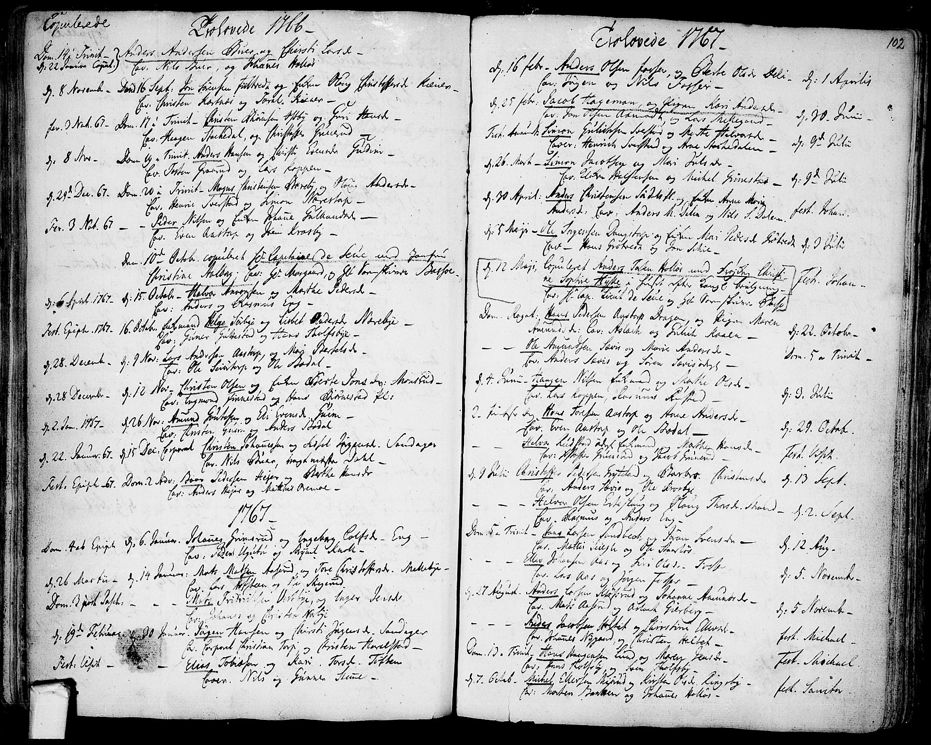 Rakkestad prestekontor Kirkebøker, AV/SAO-A-2008/F/Fa/L0003: Parish register (official) no. I 3, 1752-1777, p. 102