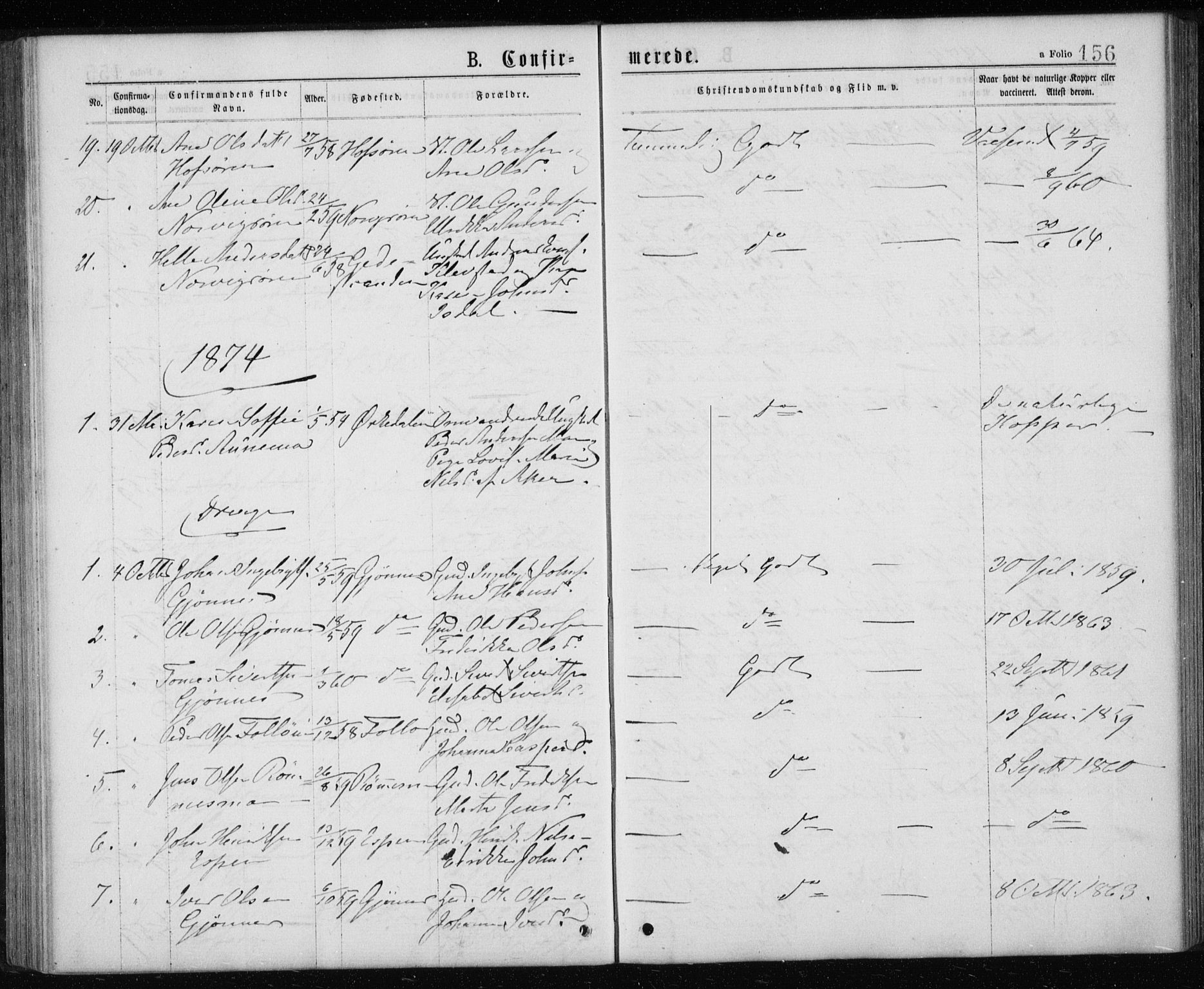 Ministerialprotokoller, klokkerbøker og fødselsregistre - Sør-Trøndelag, SAT/A-1456/668/L0817: Parish register (copy) no. 668C06, 1873-1884, p. 156