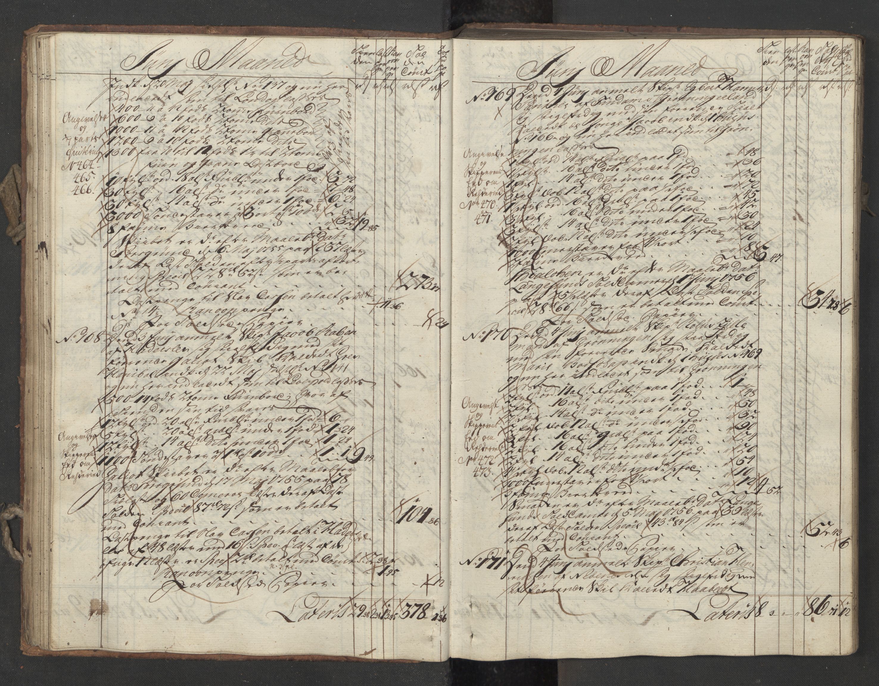 Generaltollkammeret, tollregnskaper, AV/RA-EA-5490/R12/L0029/0001: Tollregnskaper Langesund / Utgående hovedtollbok, 1756, p. 41b-42a