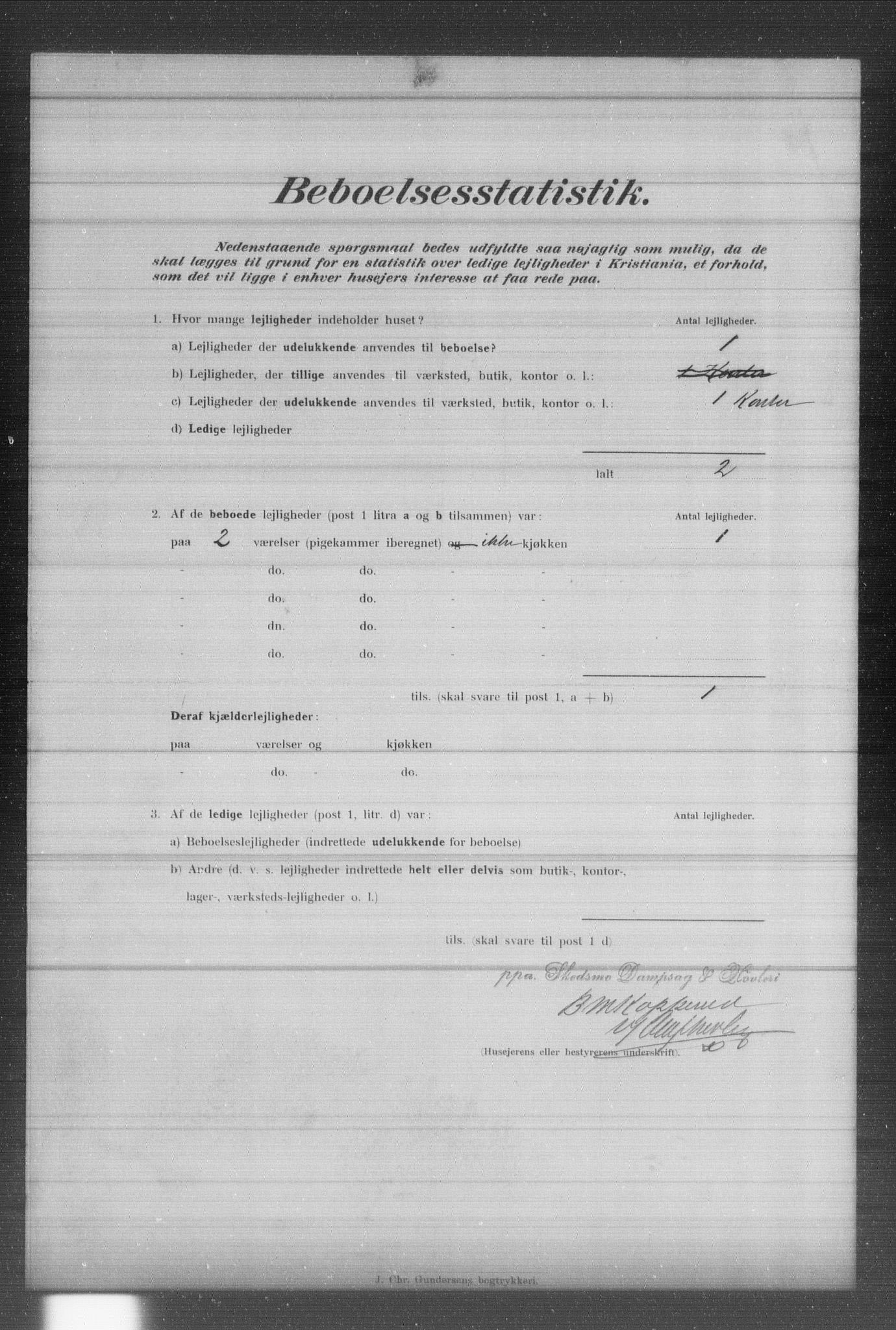 OBA, Municipal Census 1902 for Kristiania, 1902, p. 1006