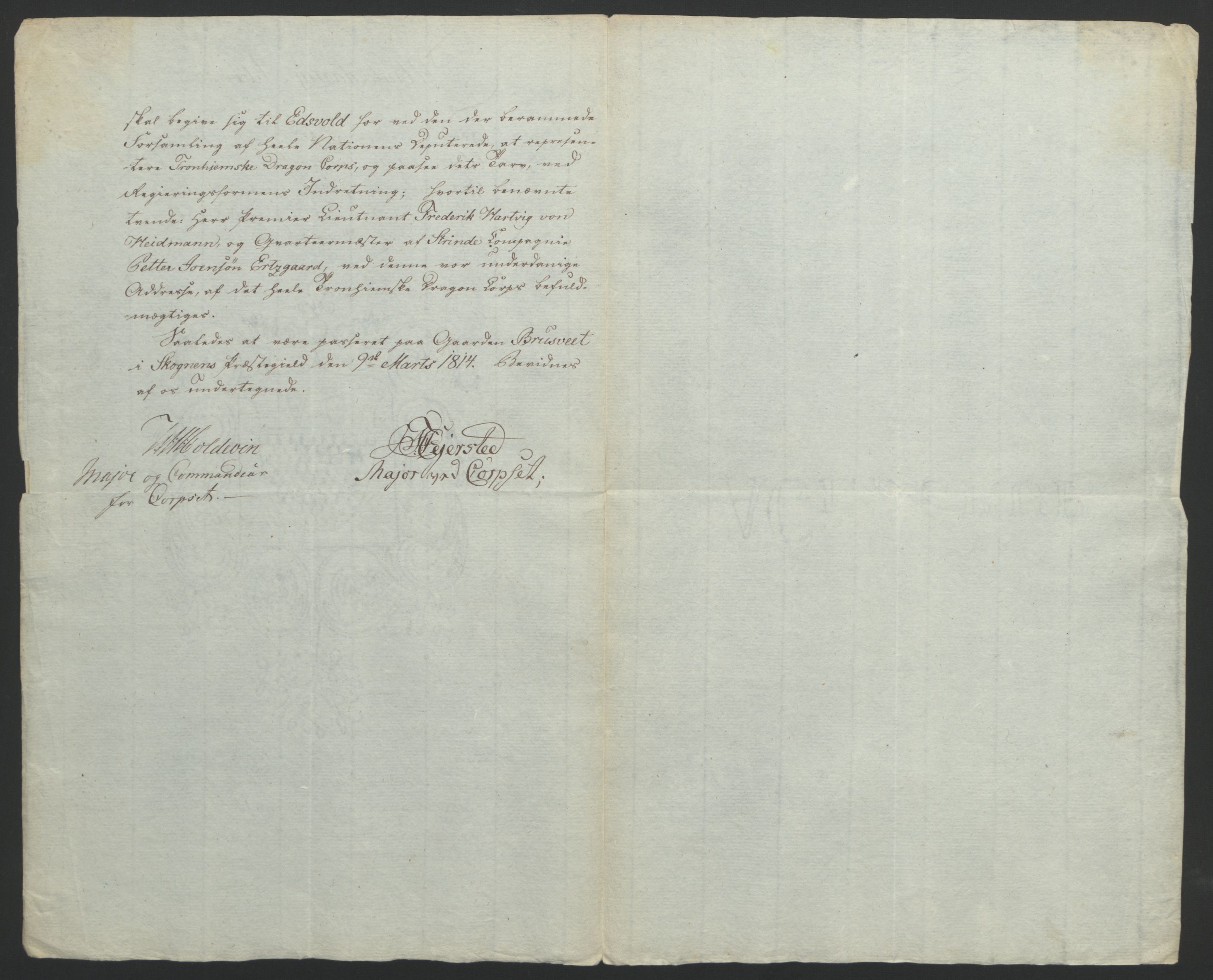 Statsrådssekretariatet, RA/S-1001/D/Db/L0007: Fullmakter for Eidsvollsrepresentantene i 1814. , 1814, p. 117