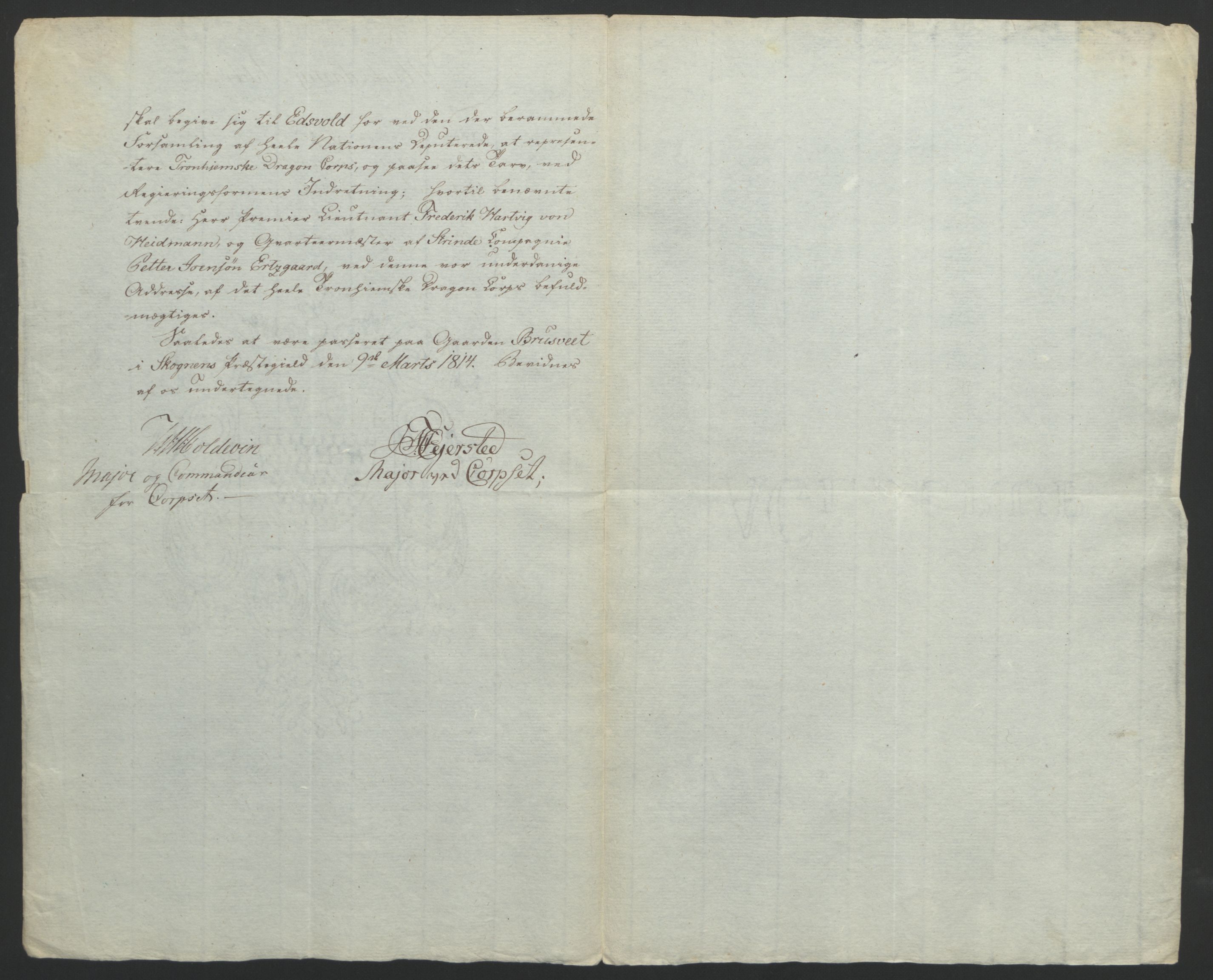 Statsrådssekretariatet, AV/RA-S-1001/D/Db/L0007: Fullmakter for Eidsvollsrepresentantene i 1814. , 1814, p. 117