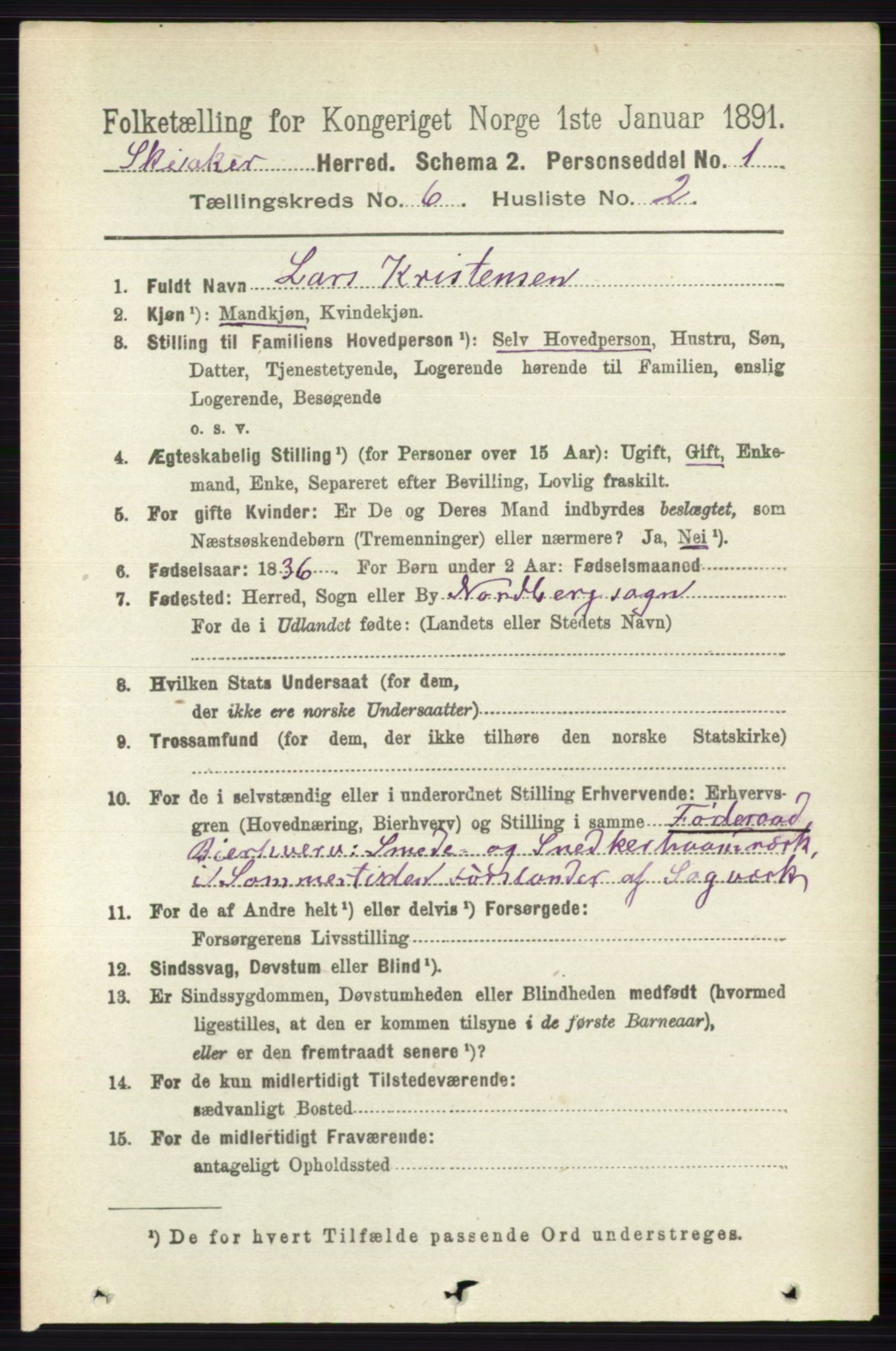 RA, 1891 census for 0513 Skjåk, 1891, p. 2024