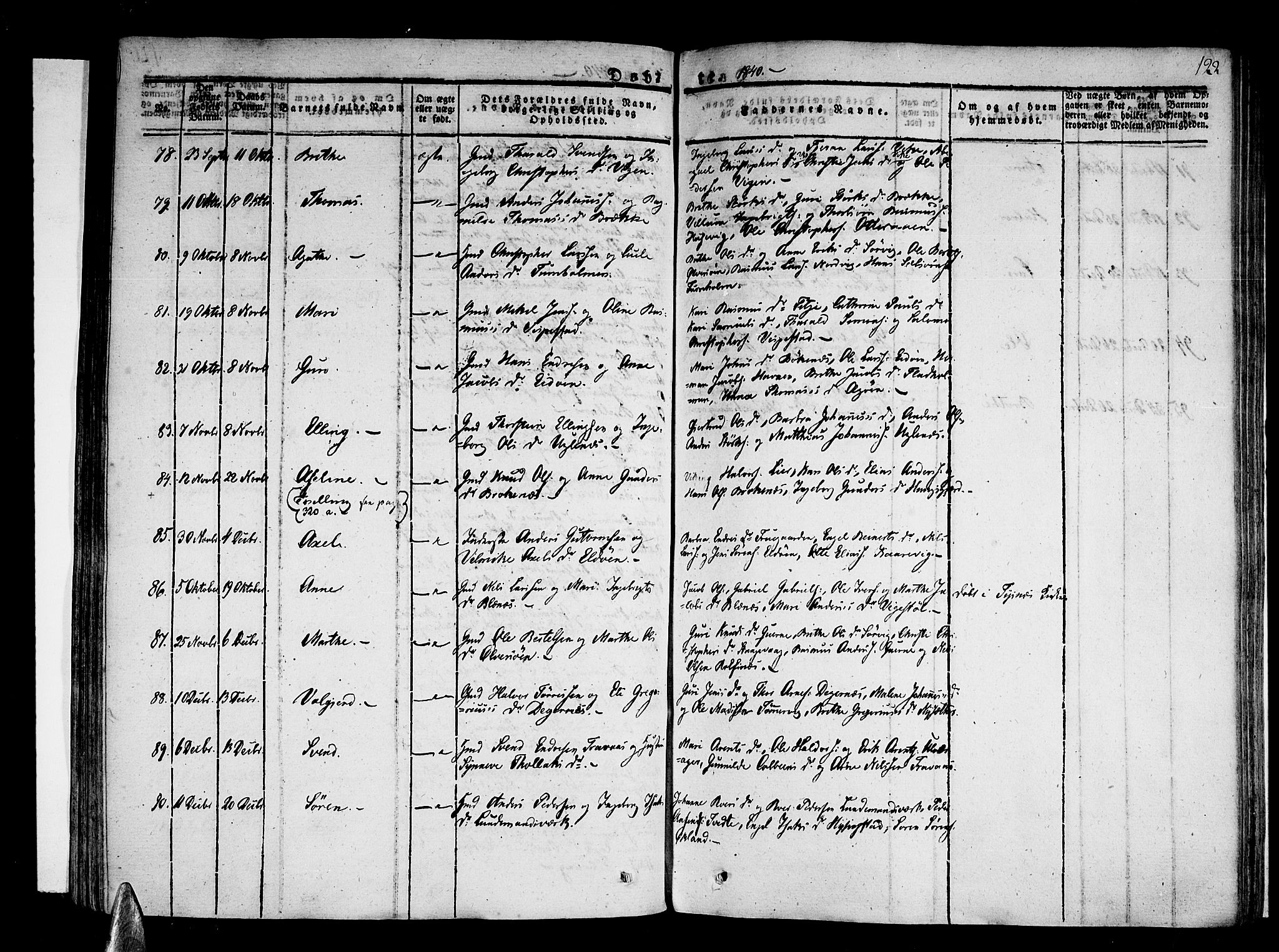 Stord sokneprestembete, AV/SAB-A-78201/H/Haa: Parish register (official) no. A 6, 1826-1840, p. 122