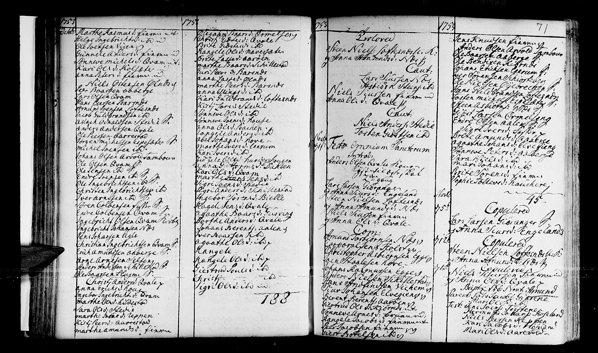 Sogndal sokneprestembete, AV/SAB-A-81301/H/Haa/Haaa/L0003: Parish register (official) no. A 3, 1747-1768, p. 71