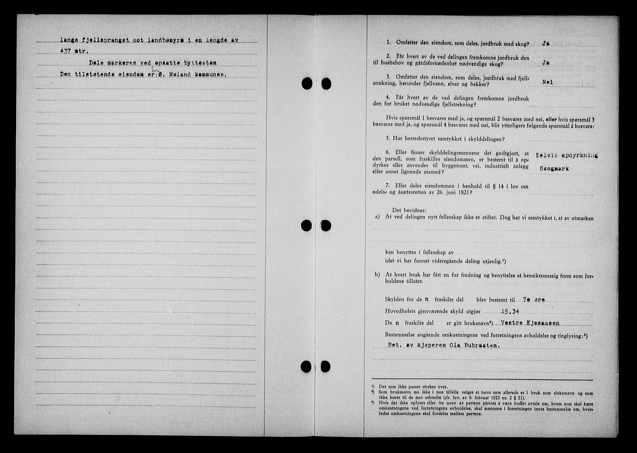 Nedenes sorenskriveri, AV/SAK-1221-0006/G/Gb/Gba/L0048: Mortgage book no. A-II, 1940-1941, Diary no: : 1081/1940