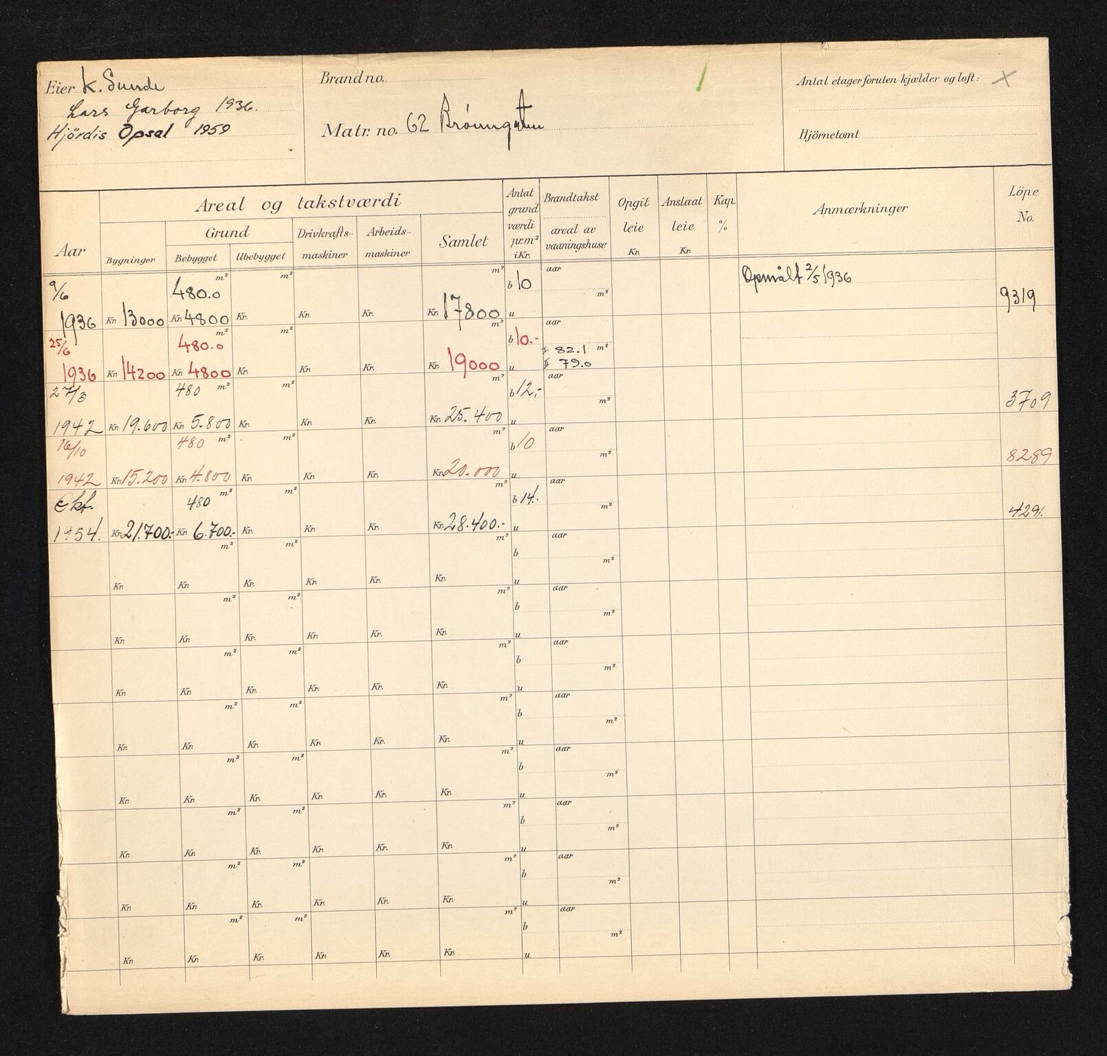 Stavanger kommune. Skattetakstvesenet, BYST/A-0440/F/Fa/Faa/L0006/0008: Skattetakstkort / Brønngata 60 - 90