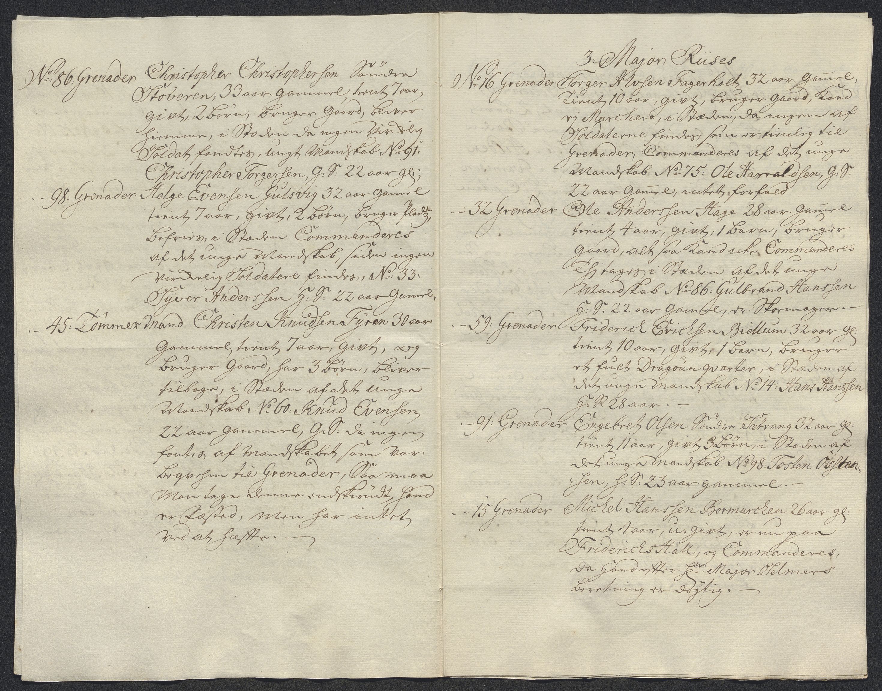 Kommanderende general (KG I) med Det norske krigsdirektorium, AV/RA-EA-5419/E/Ec/L0021: Ruller over nedkommanderte mannskap, 1758-1762, p. 578