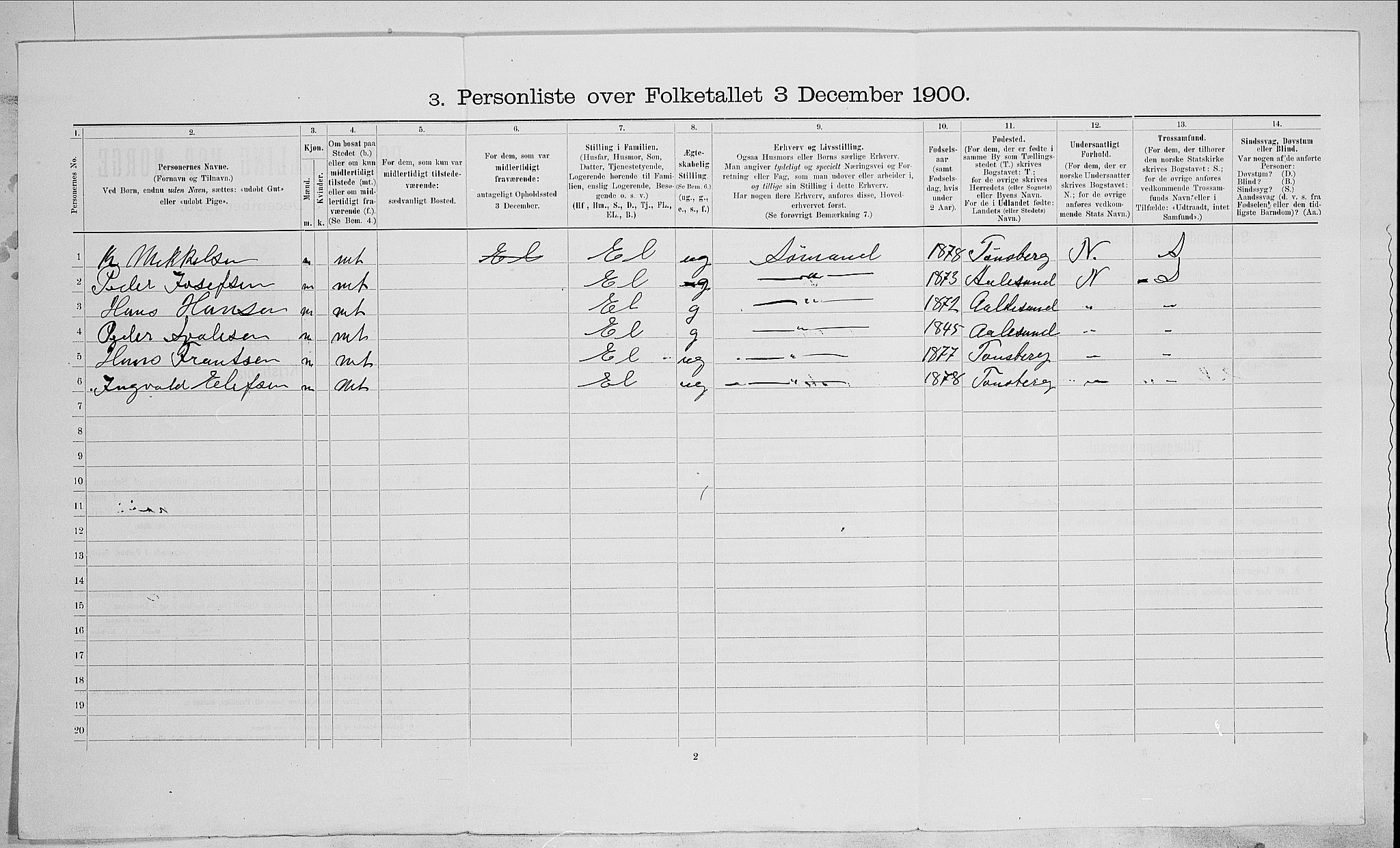 SAO, 1900 census for Kristiania, 1900, p. 73537