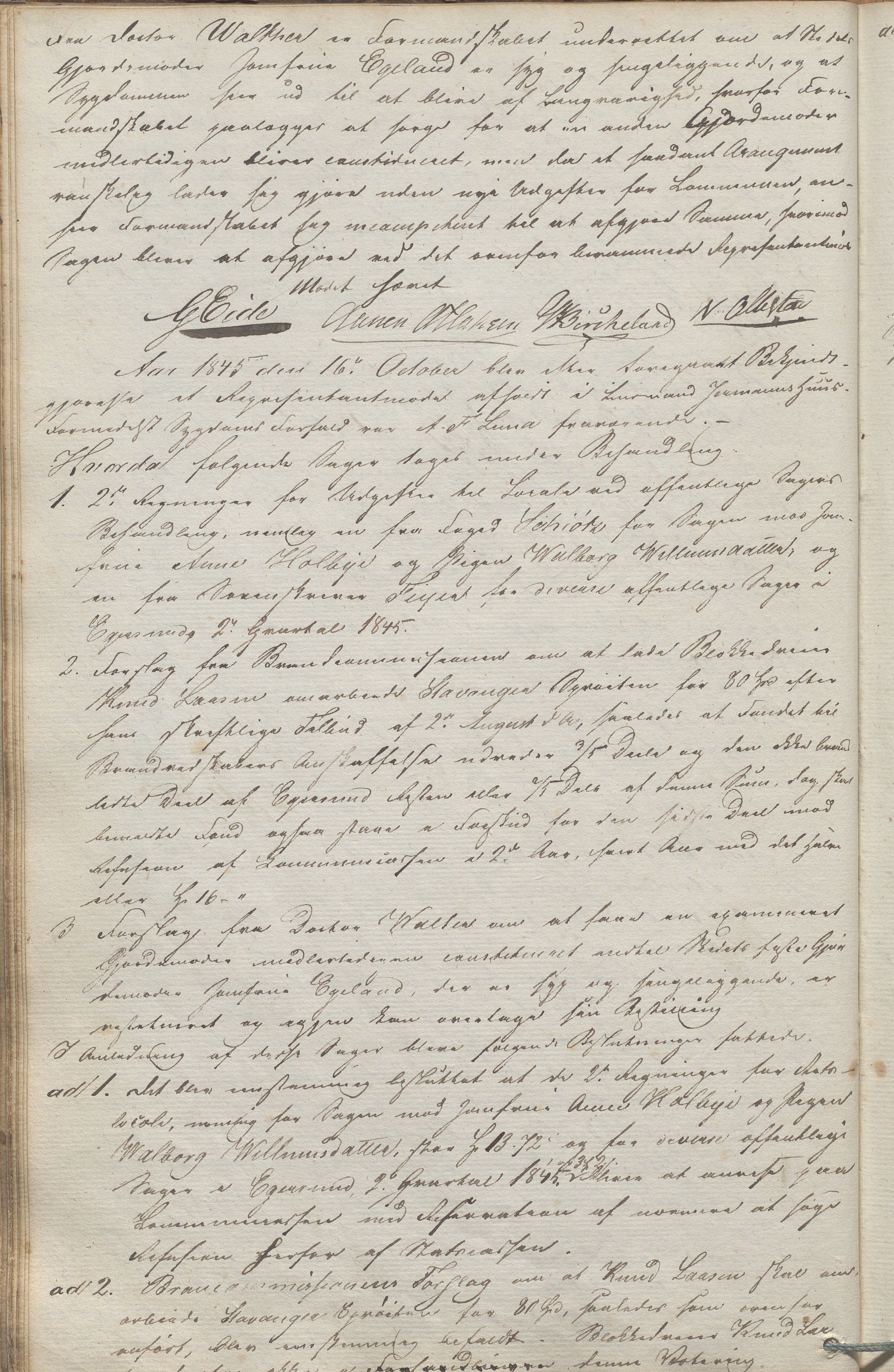 Egersund kommune (Ladested) - Formannskapet, IKAR/K-100502/A/L0001: Forhandlingsprotokoll, 1837-1852, p. 109b