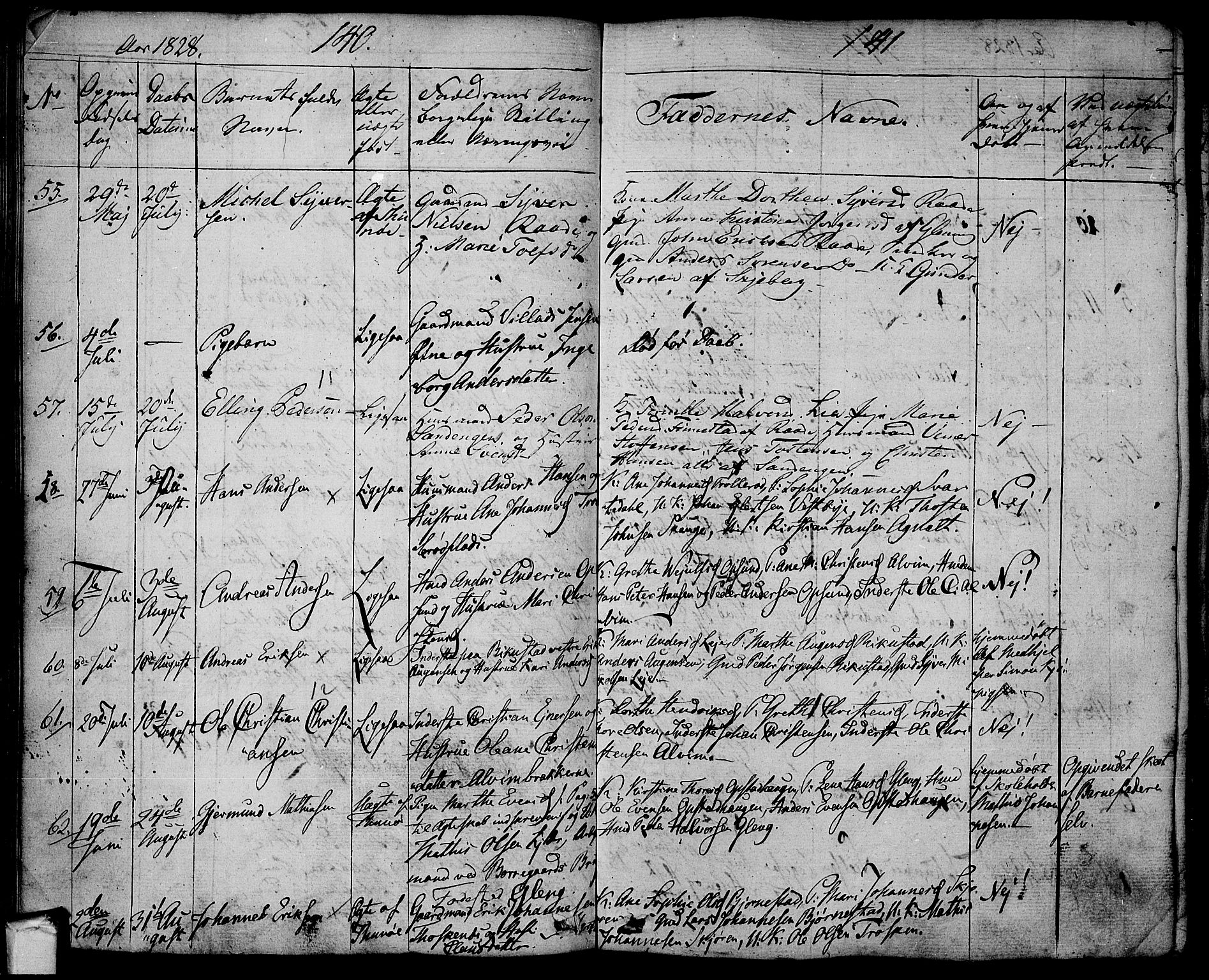 Tune prestekontor Kirkebøker, SAO/A-2007/F/Fa/L0006: Parish register (official) no. 6, 1823-1831, p. 140-141