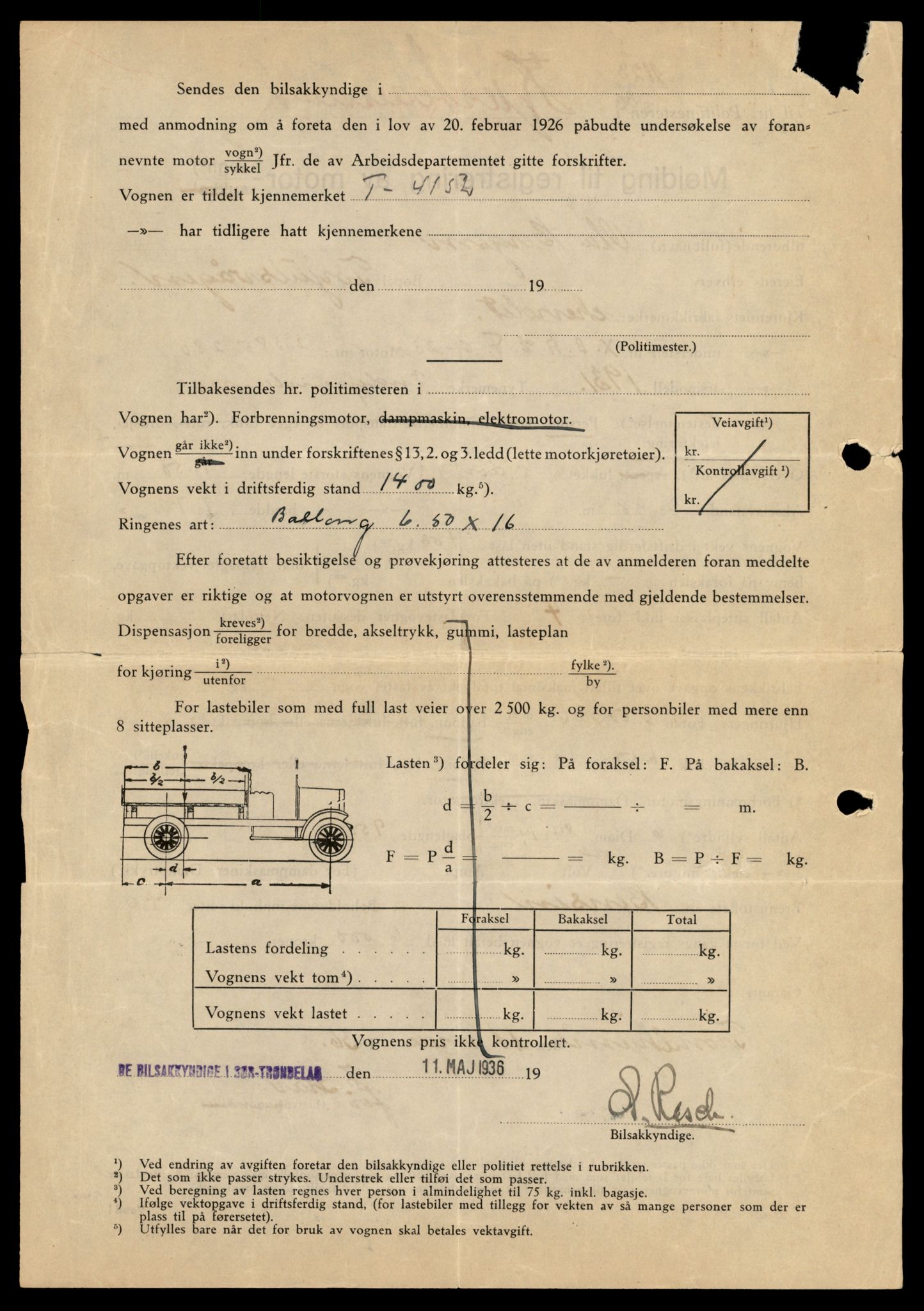 Møre og Romsdal vegkontor - Ålesund trafikkstasjon, AV/SAT-A-4099/F/Fe/L0003: Registreringskort for kjøretøy T 232 - T 340, 1927-1998, p. 2942