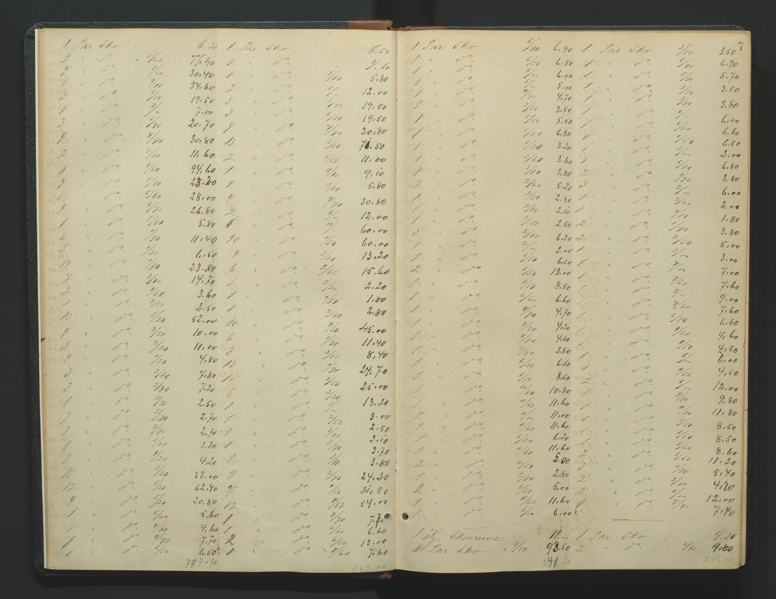 Kristiansand byrett, AV/SAK-1223-0001/H/Hc/L0035: Skifteregistreringsprotokoll nr. 7, med register, 1903-1914, p. 7