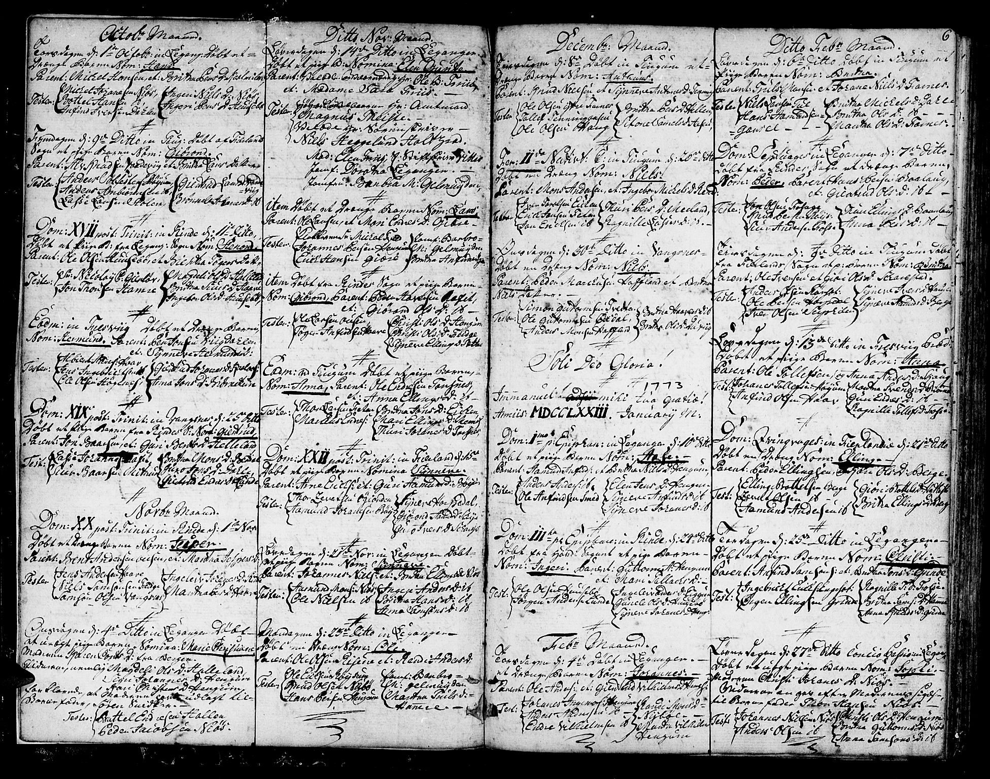 Leikanger sokneprestembete, AV/SAB-A-81001/H/Haa/Haaa/L0004: Parish register (official) no. A 4, 1770-1791, p. 6