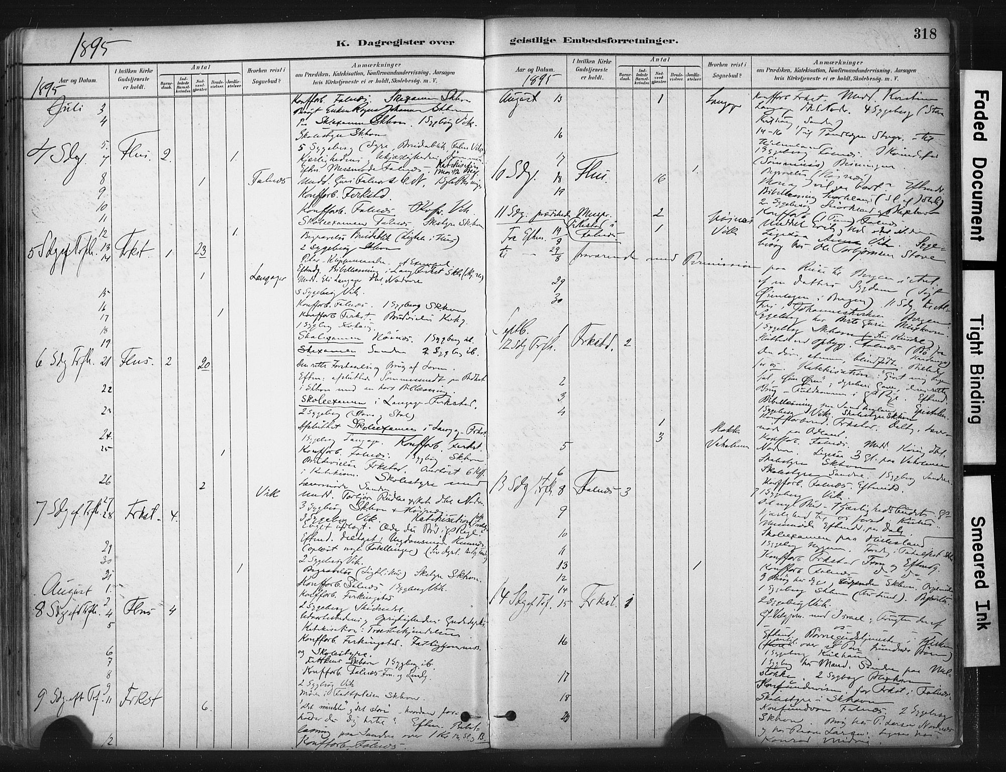 Skudenes sokneprestkontor, AV/SAST-A -101849/H/Ha/Haa/L0009: Parish register (official) no. A 6, 1882-1912, p. 318