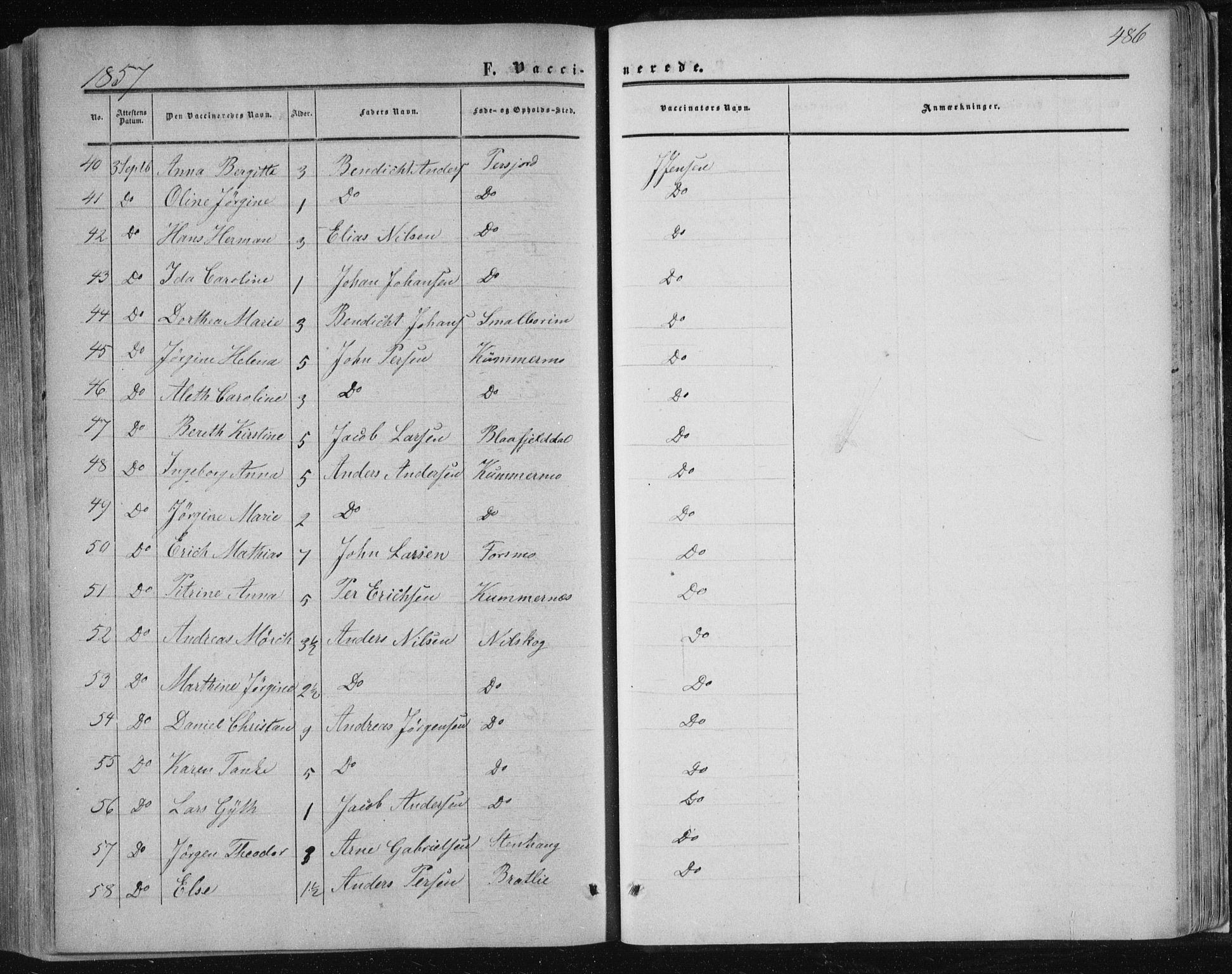 Ministerialprotokoller, klokkerbøker og fødselsregistre - Nordland, AV/SAT-A-1459/820/L0293: Parish register (official) no. 820A14, 1855-1865, p. 486