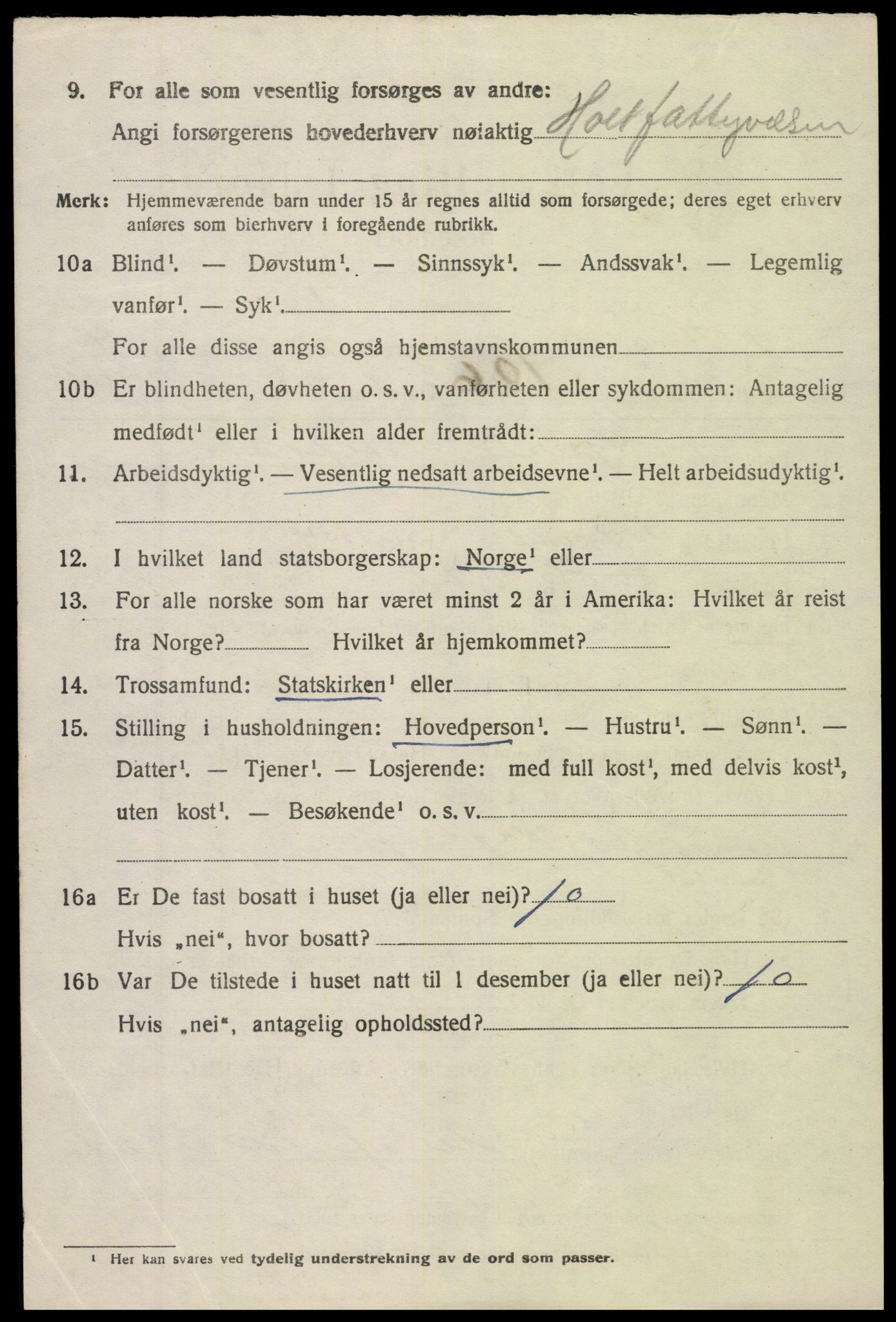 SAK, 1920 census for Holt, 1920, p. 7133