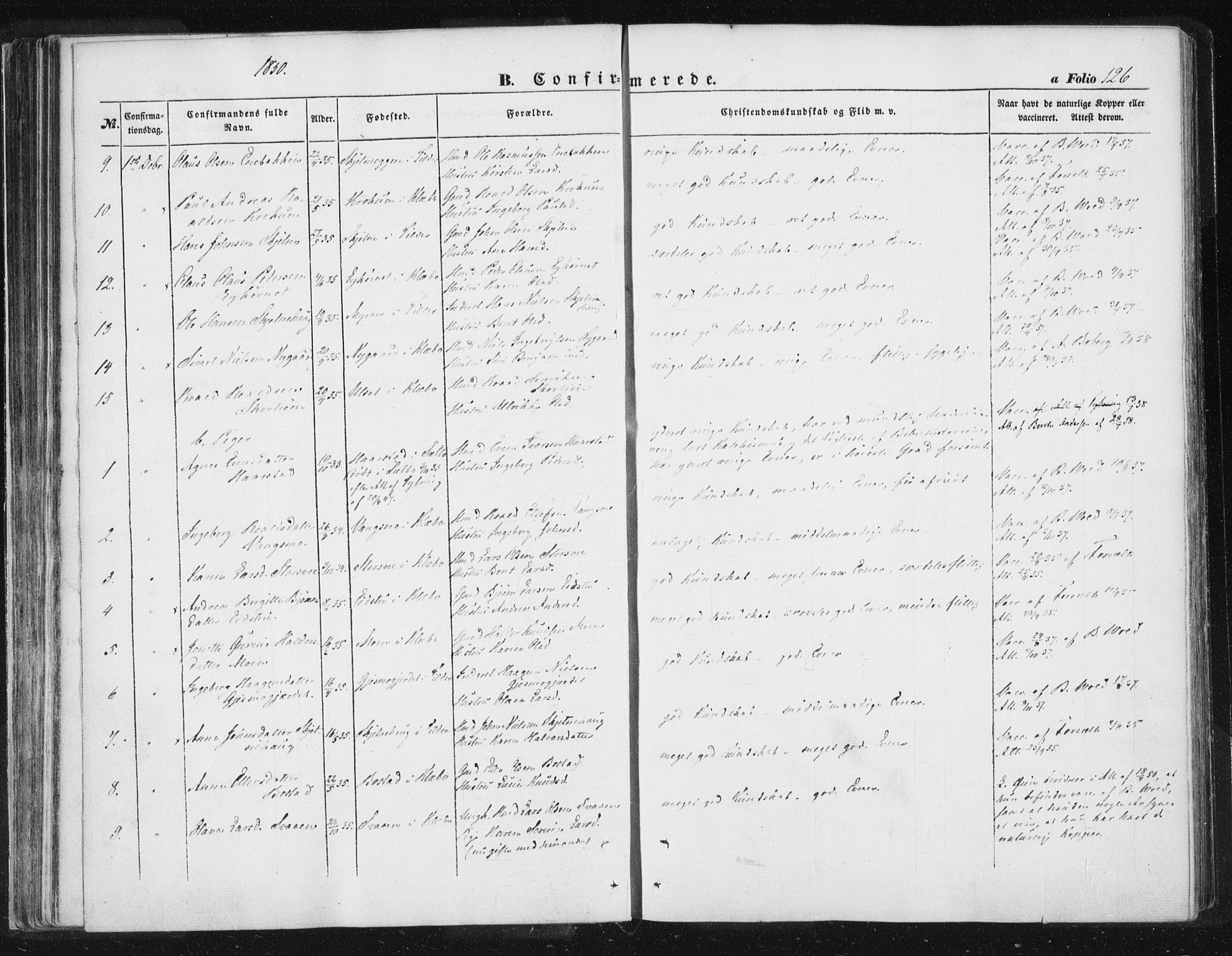 Ministerialprotokoller, klokkerbøker og fødselsregistre - Sør-Trøndelag, SAT/A-1456/618/L0441: Parish register (official) no. 618A05, 1843-1862, p. 126