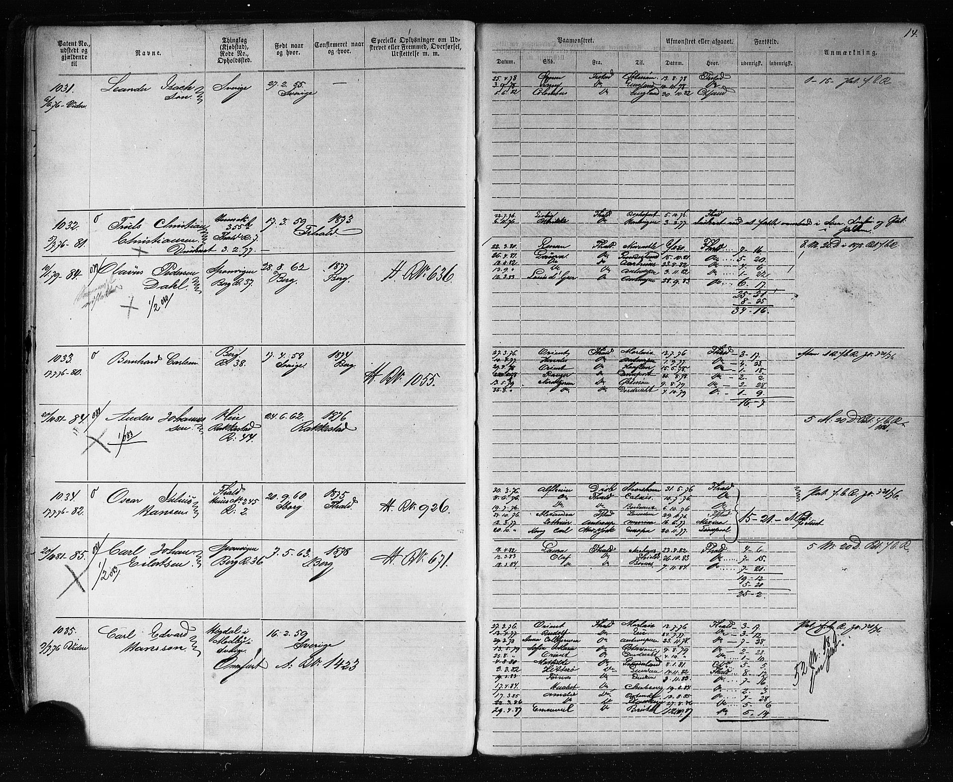 Halden mønstringskontor, AV/SAO-A-10569a/F/Fc/Fca/L0005: Annotasjonsrulle, 1875-1910, p. 17