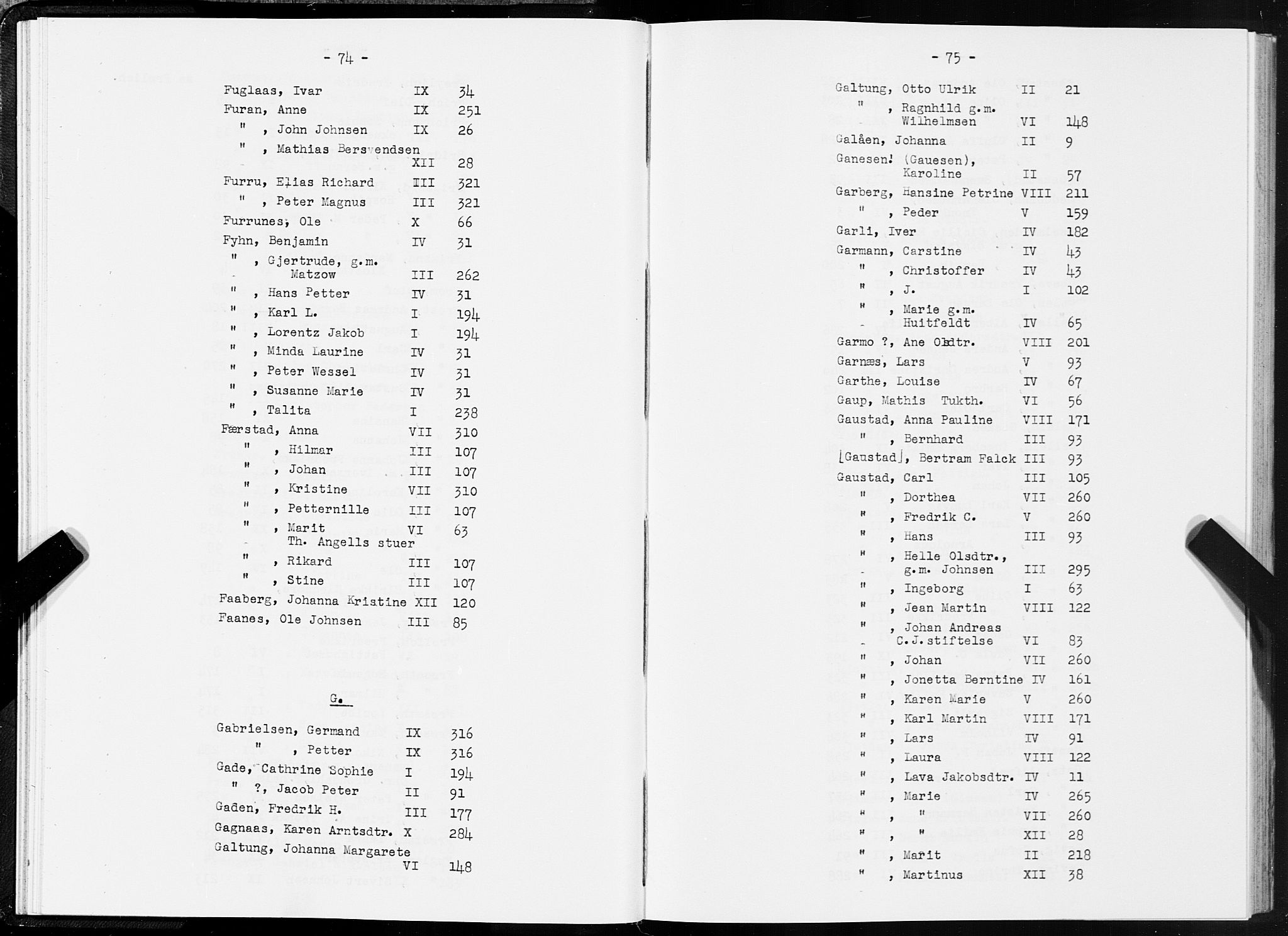SAT, 1875 census for 1601 Trondheim, 1875, p. 74-75