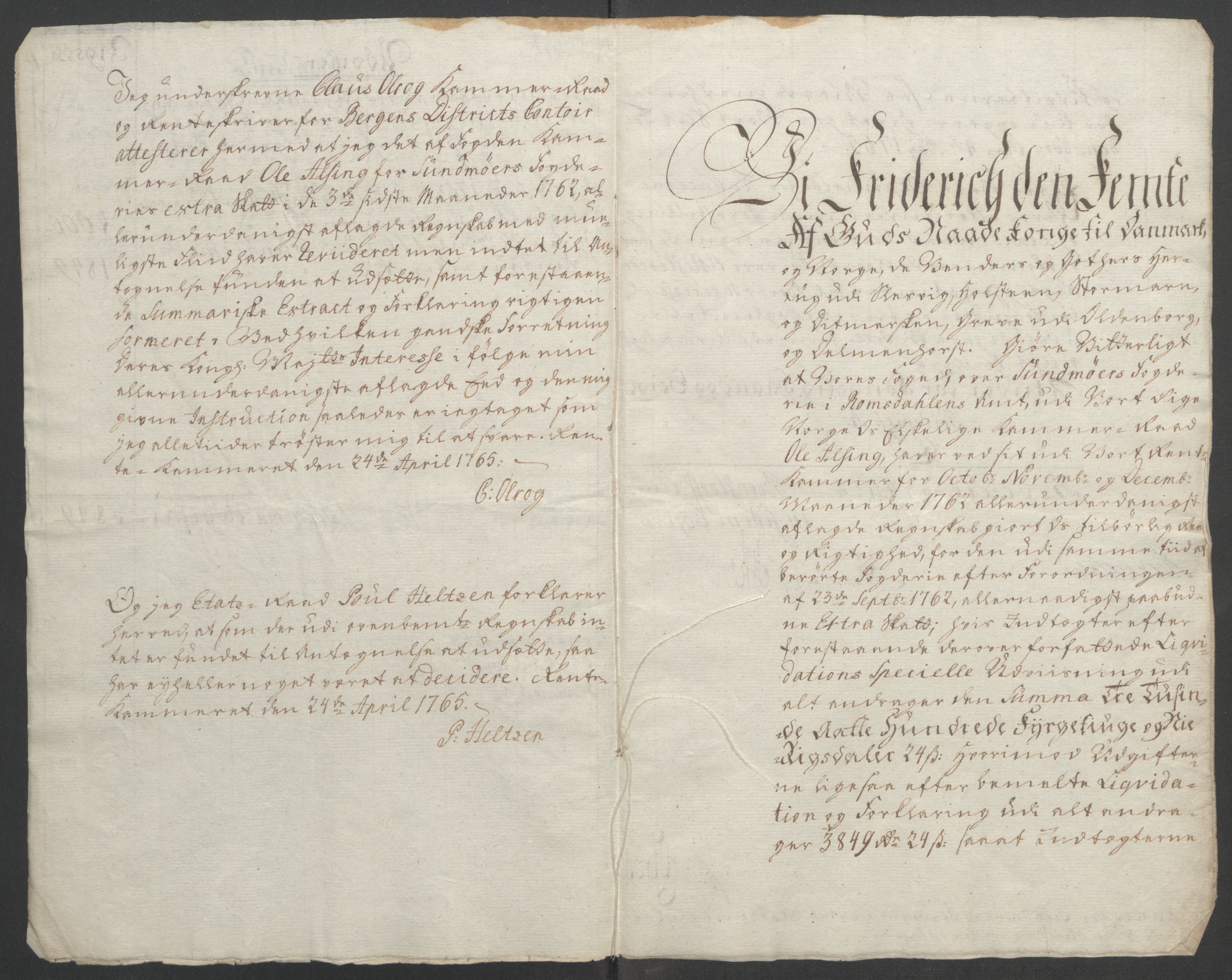 Rentekammeret inntil 1814, Reviderte regnskaper, Fogderegnskap, AV/RA-EA-4092/R54/L3645: Ekstraskatten Sunnmøre, 1762-1772, p. 10