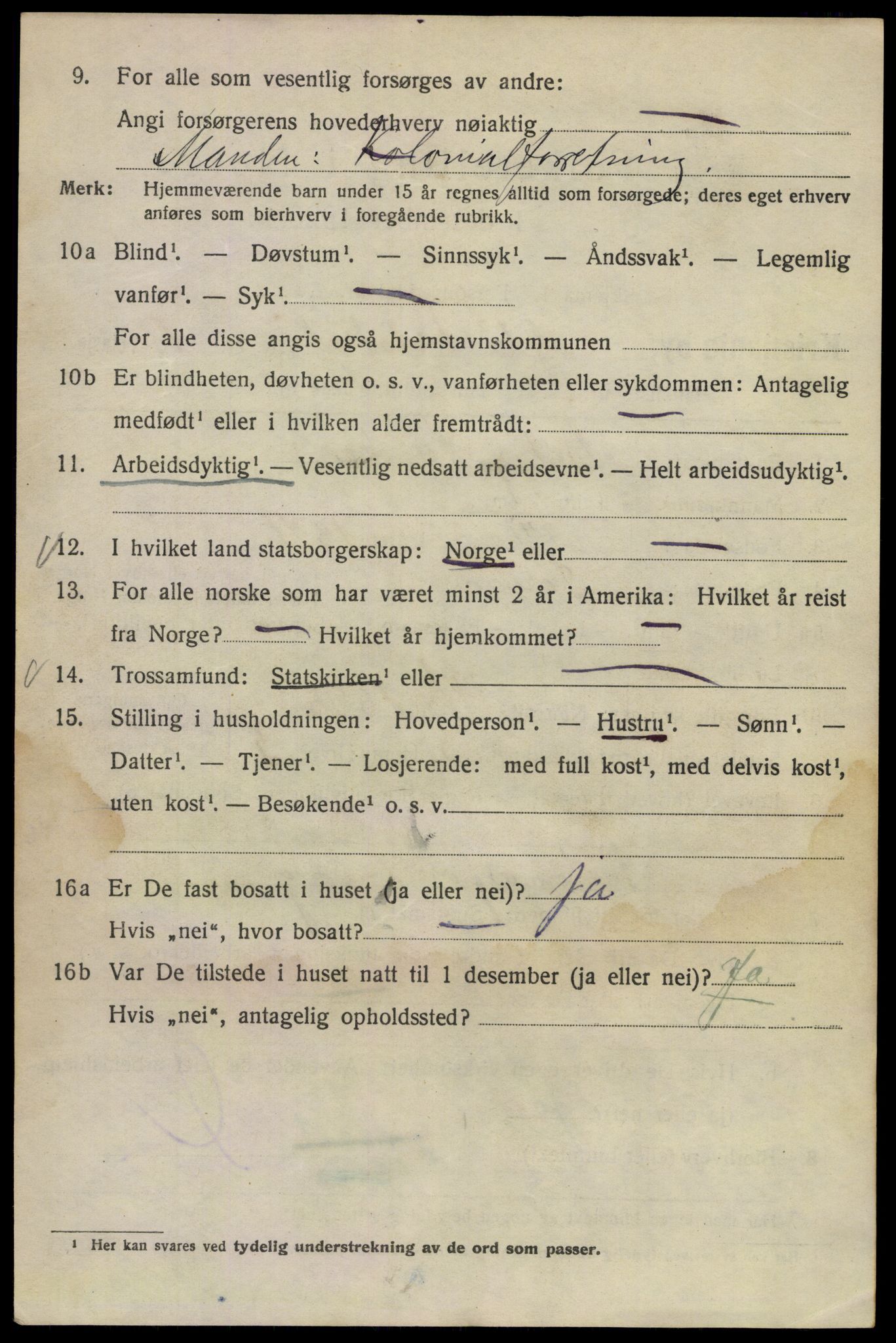 SAO, 1920 census for Kristiania, 1920, p. 250298