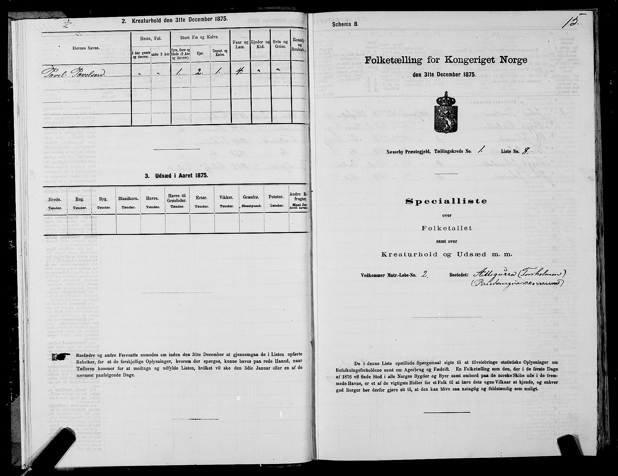 SATØ, 1875 census for 2027P Nesseby, 1875, p. 1015