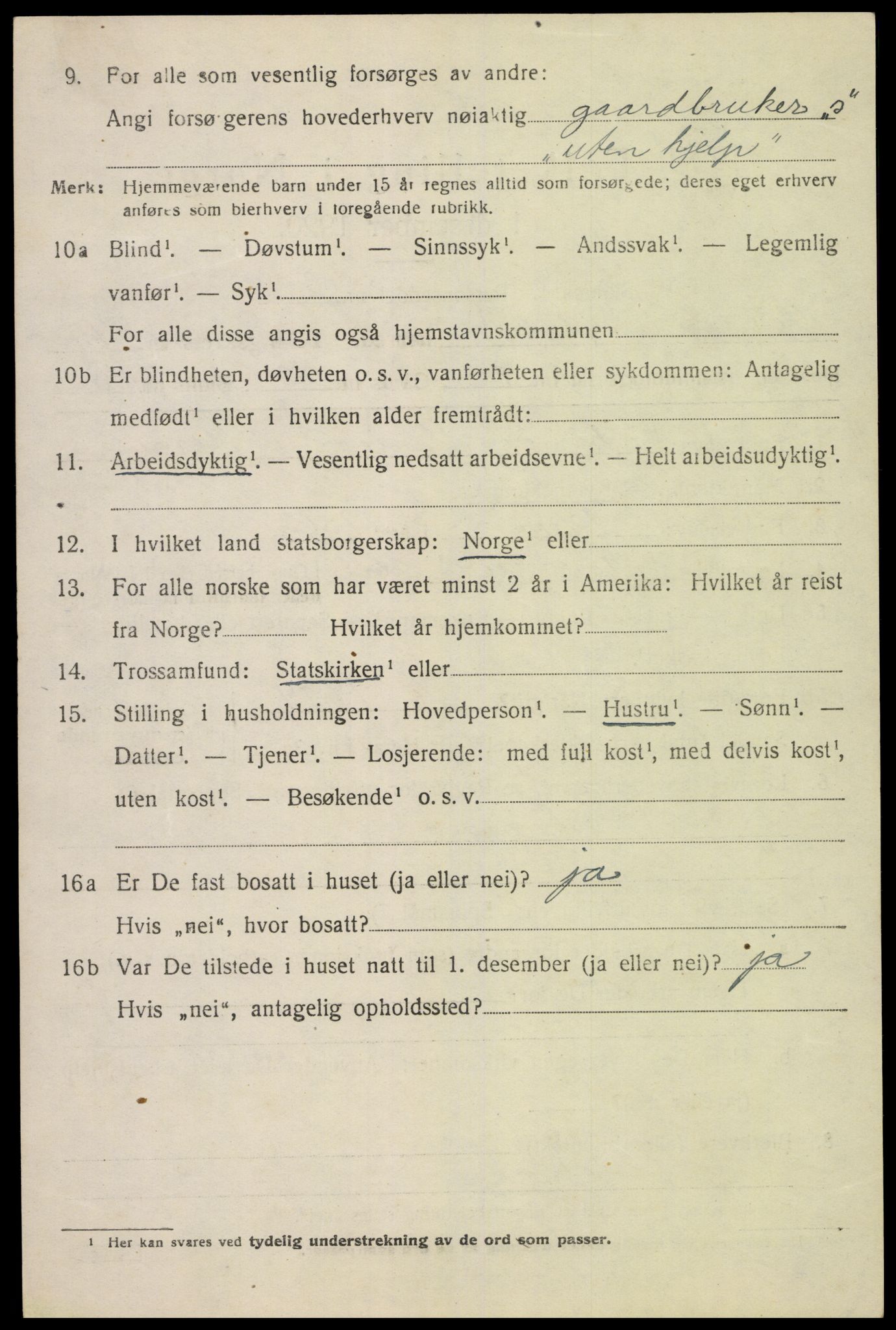 SAK, 1920 census for Sør-Audnedal, 1920, p. 5722