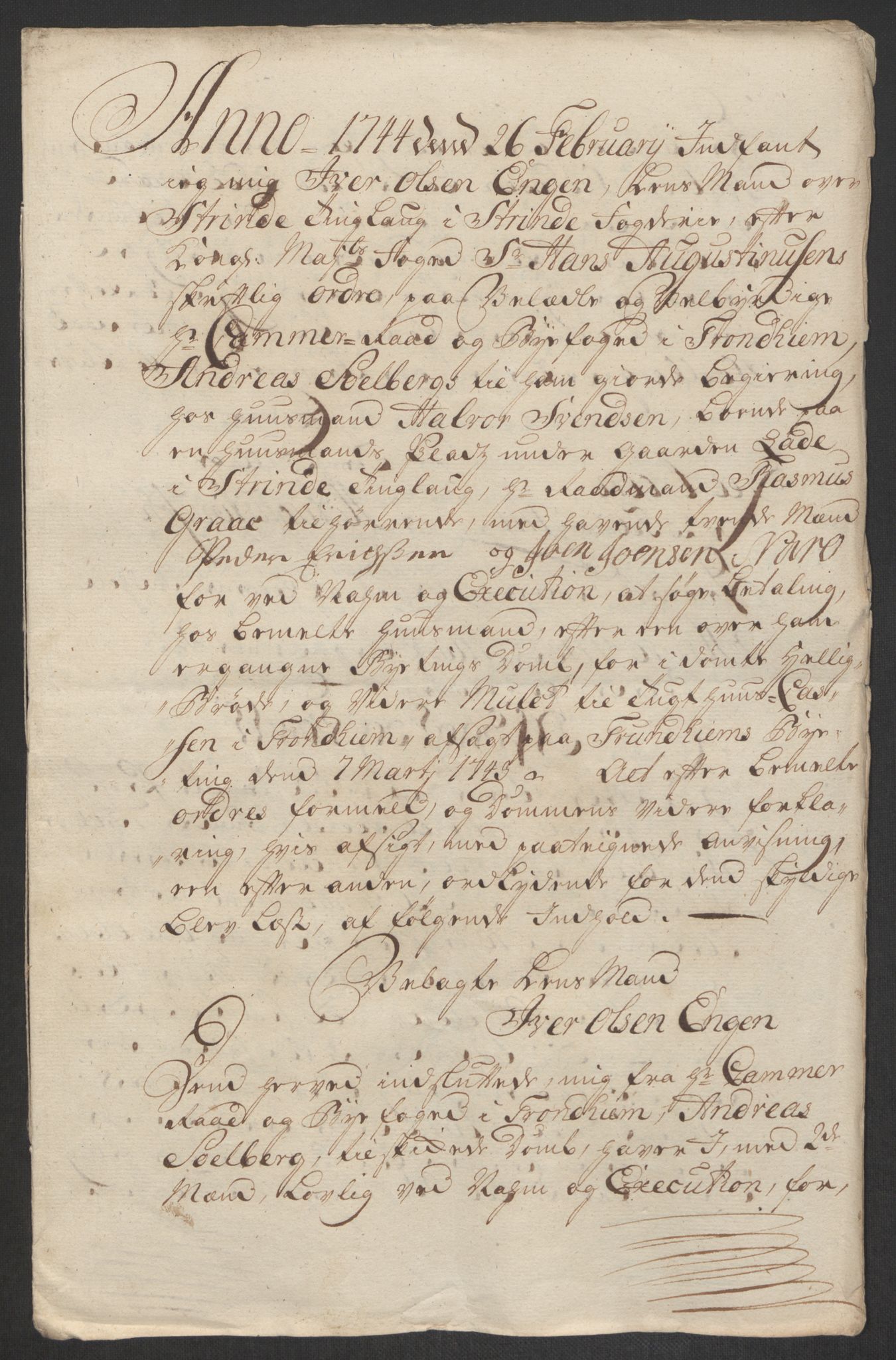 Rentekammeret inntil 1814, Reviderte regnskaper, Byregnskaper, AV/RA-EA-4066/R/Rs/L0541: [S22] Sikt og sakefall, 1743-1746, p. 109