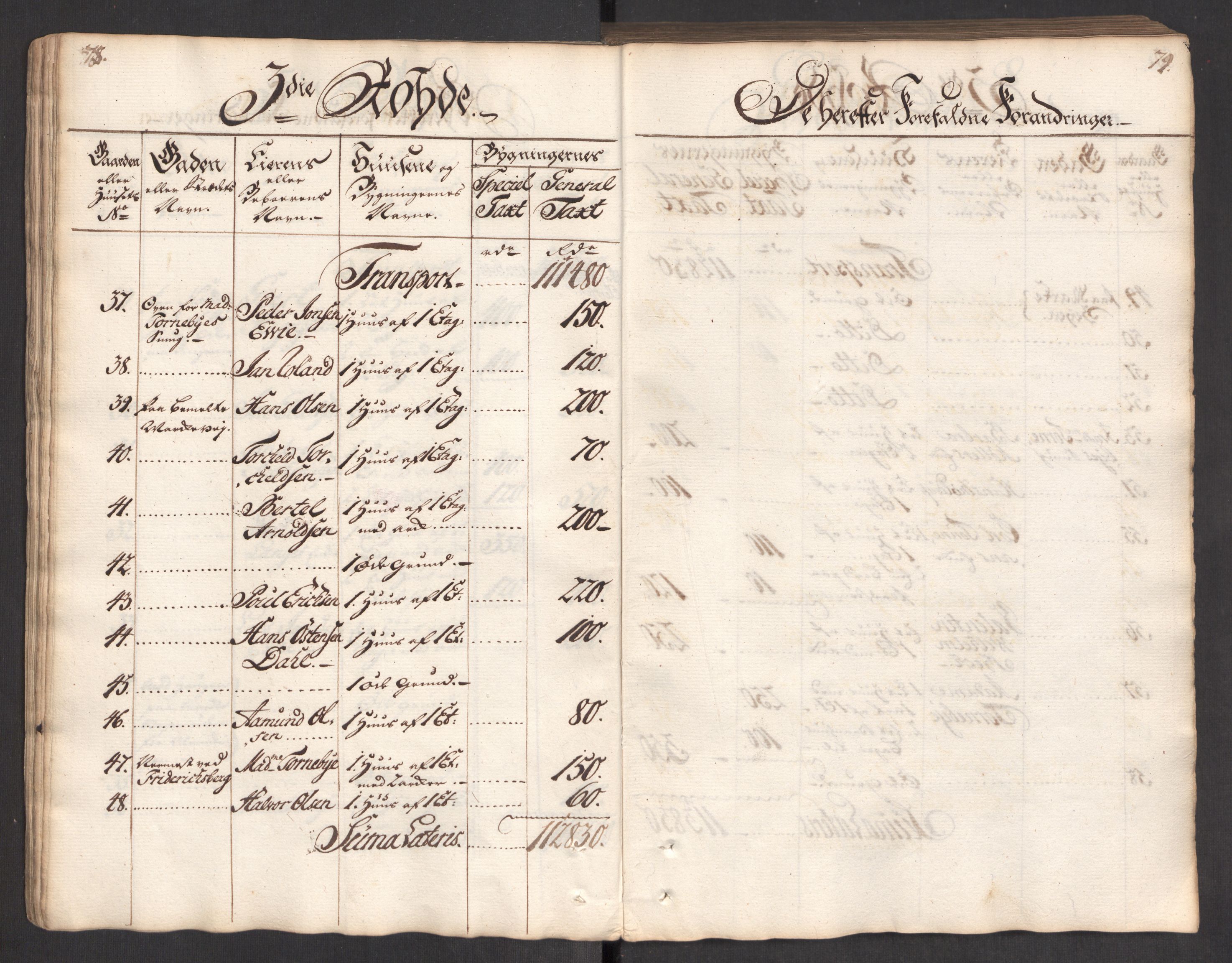 Kommersekollegiet, Brannforsikringskontoret 1767-1814, AV/RA-EA-5458/F/Fa/L0004/0002: Bergen / Branntakstprotokoll, 1767, p. 78-79