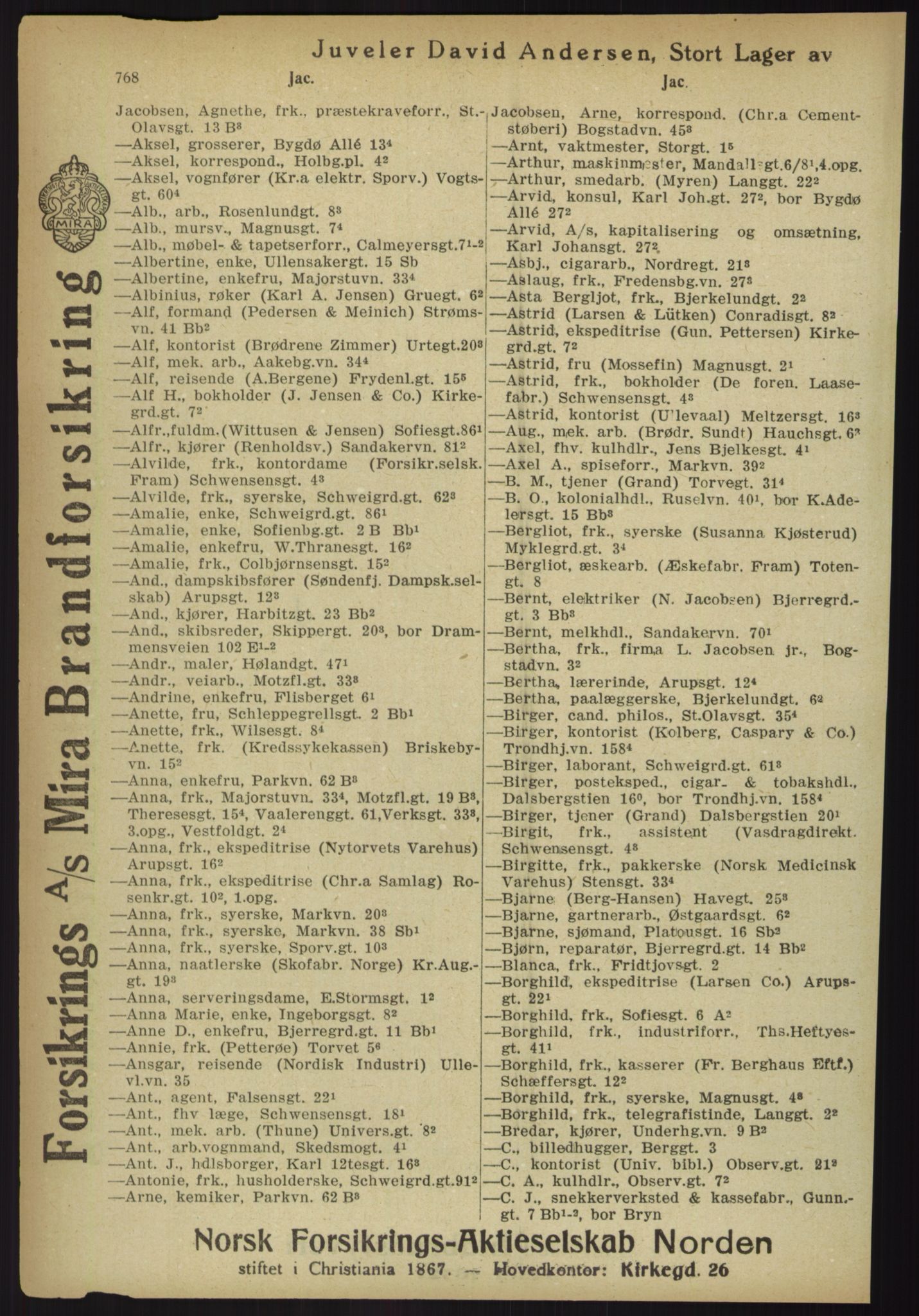 Kristiania/Oslo adressebok, PUBL/-, 1918, p. 793
