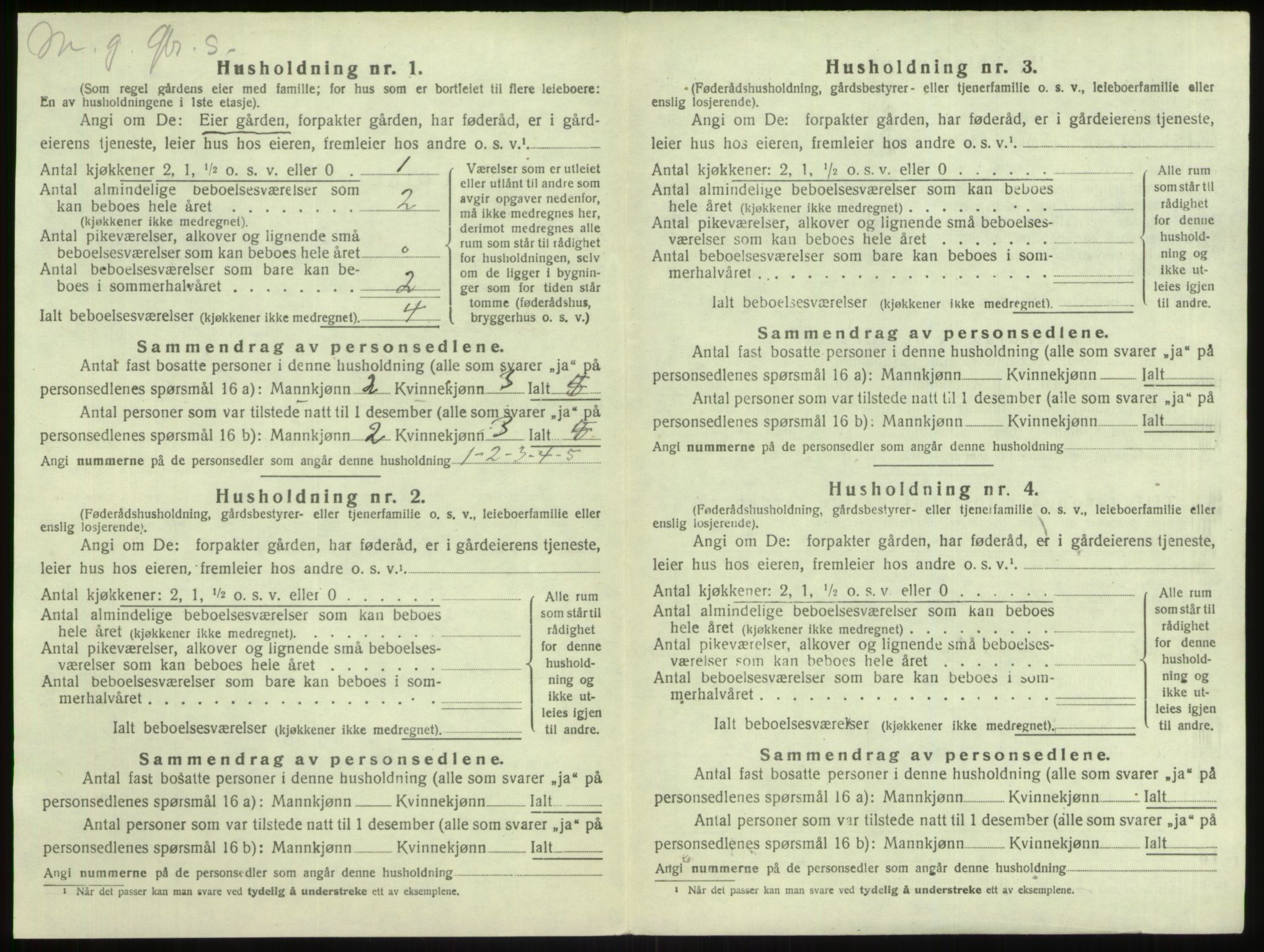 SAB, 1920 census for Lindås, 1920, p. 832