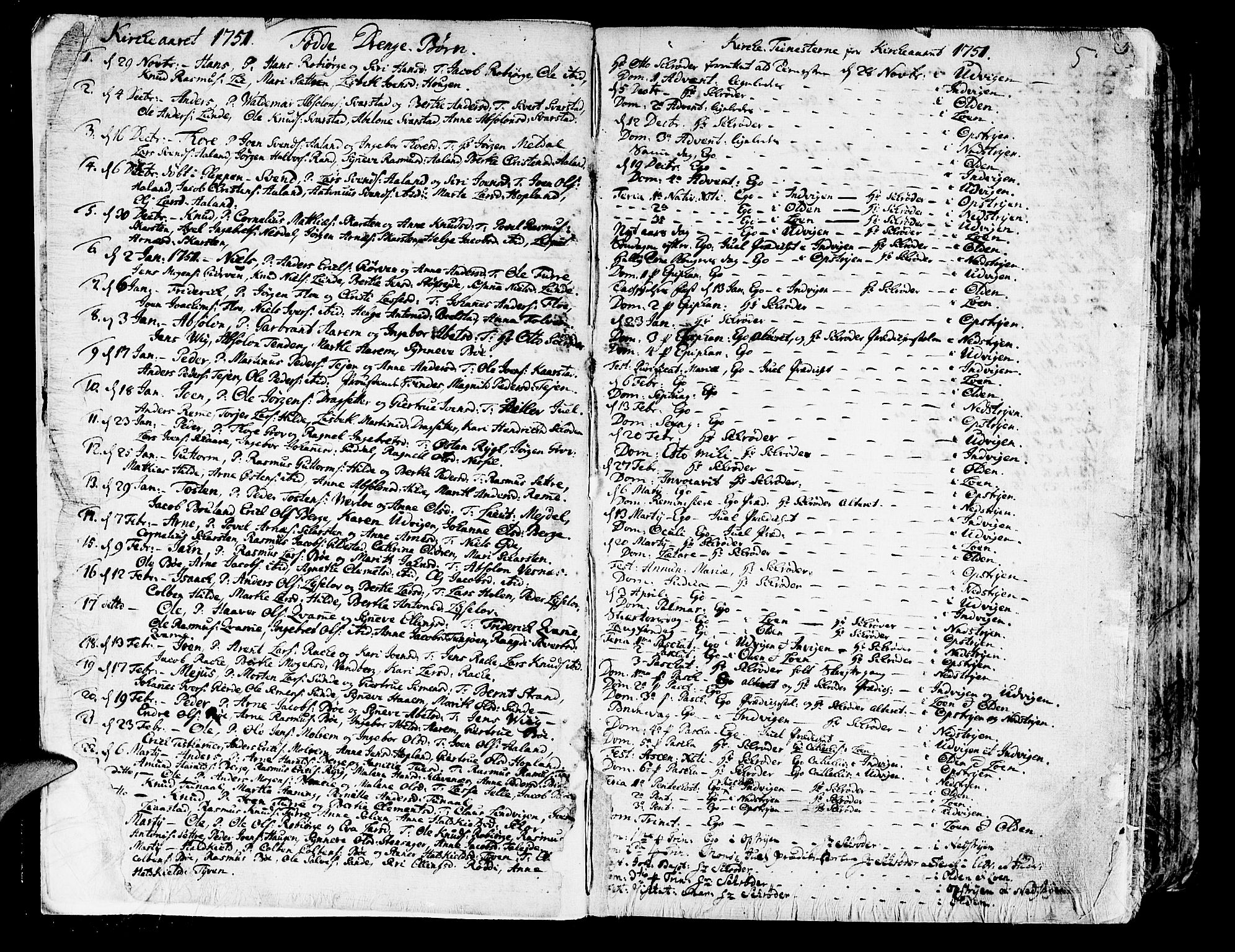 Innvik sokneprestembete, SAB/A-80501: Parish register (official) no. A 1, 1750-1816, p. 5