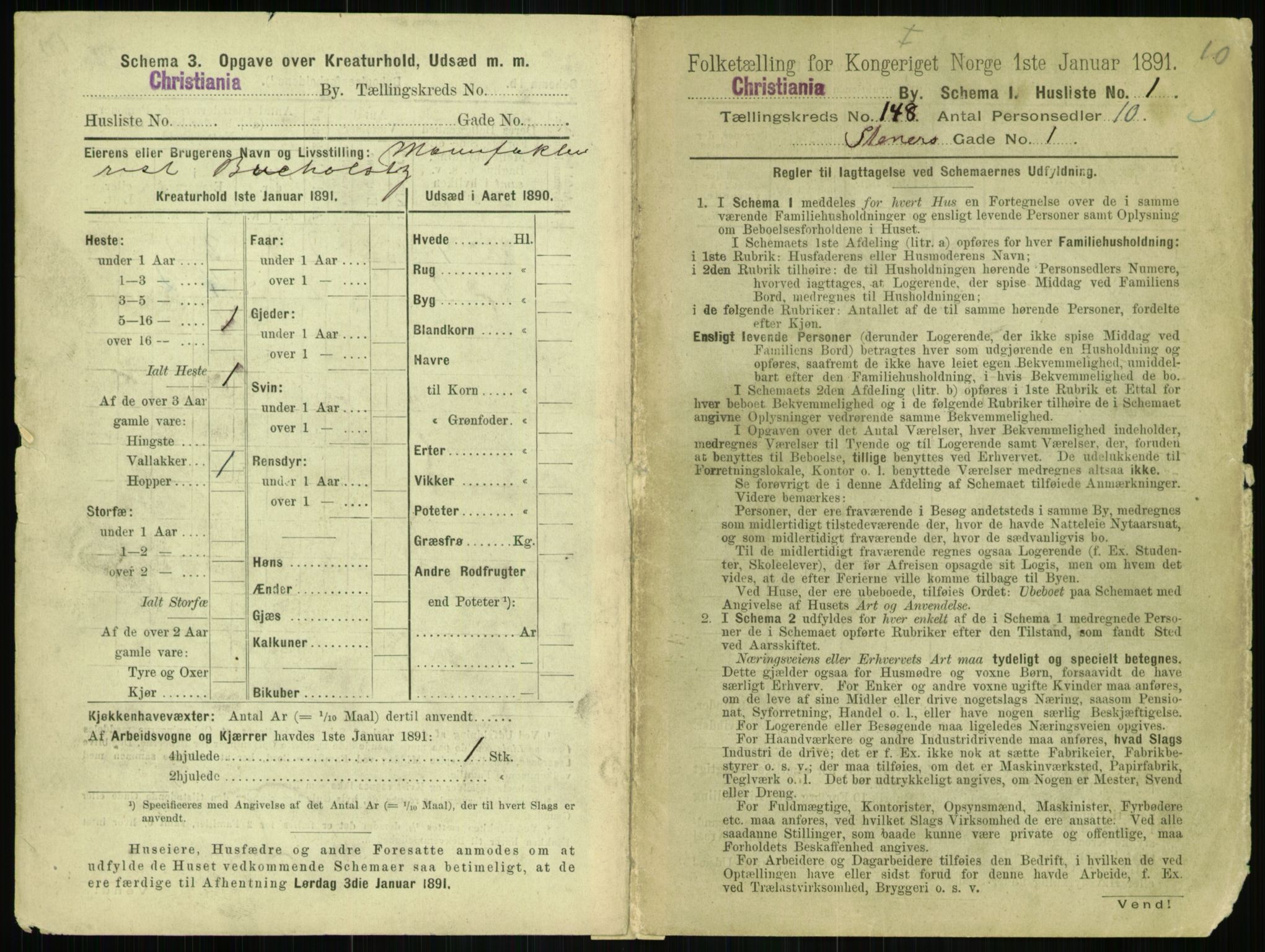 RA, 1891 census for 0301 Kristiania, 1891, p. 82276