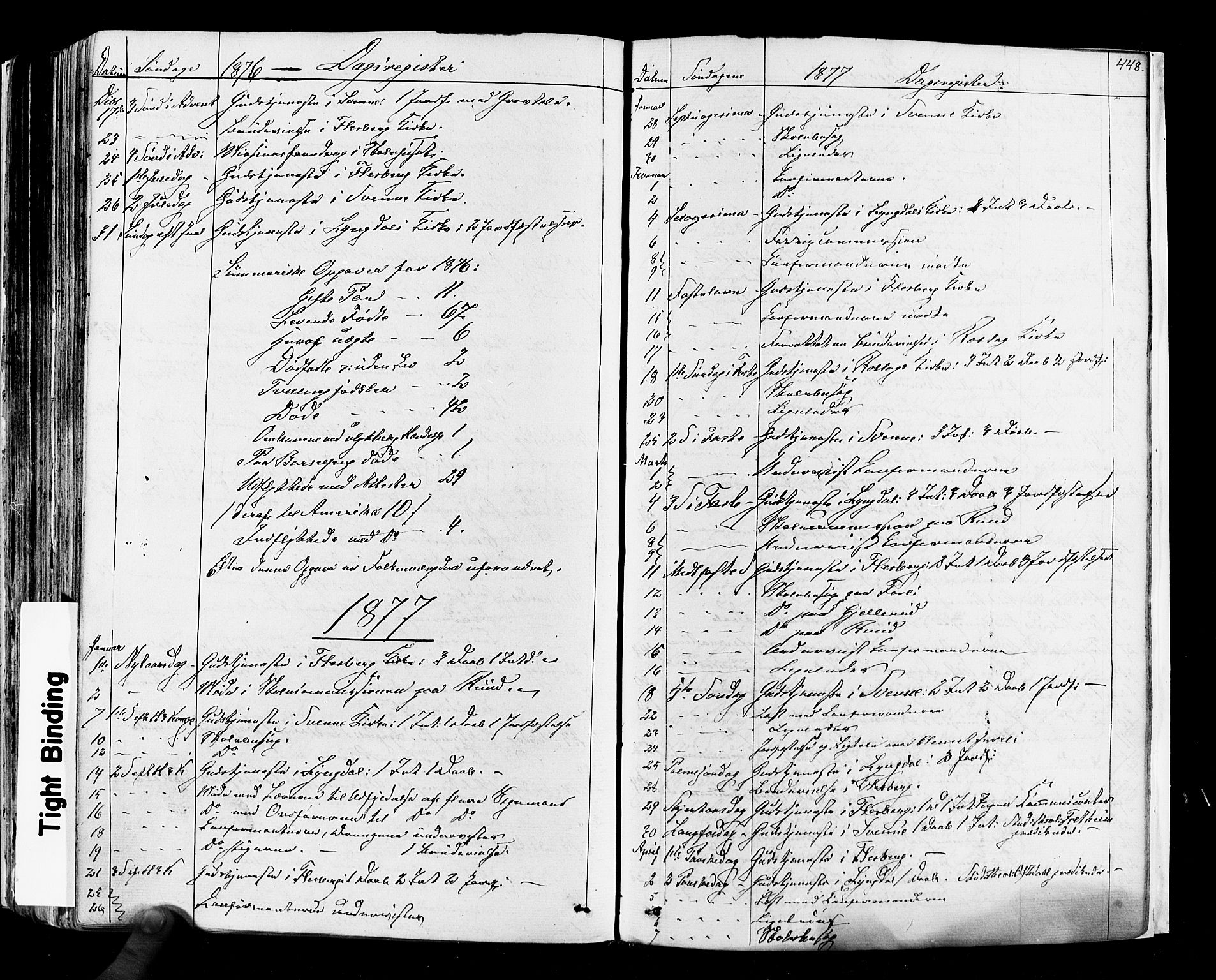 Flesberg kirkebøker, SAKO/A-18/F/Fa/L0007: Parish register (official) no. I 7, 1861-1878, p. 448