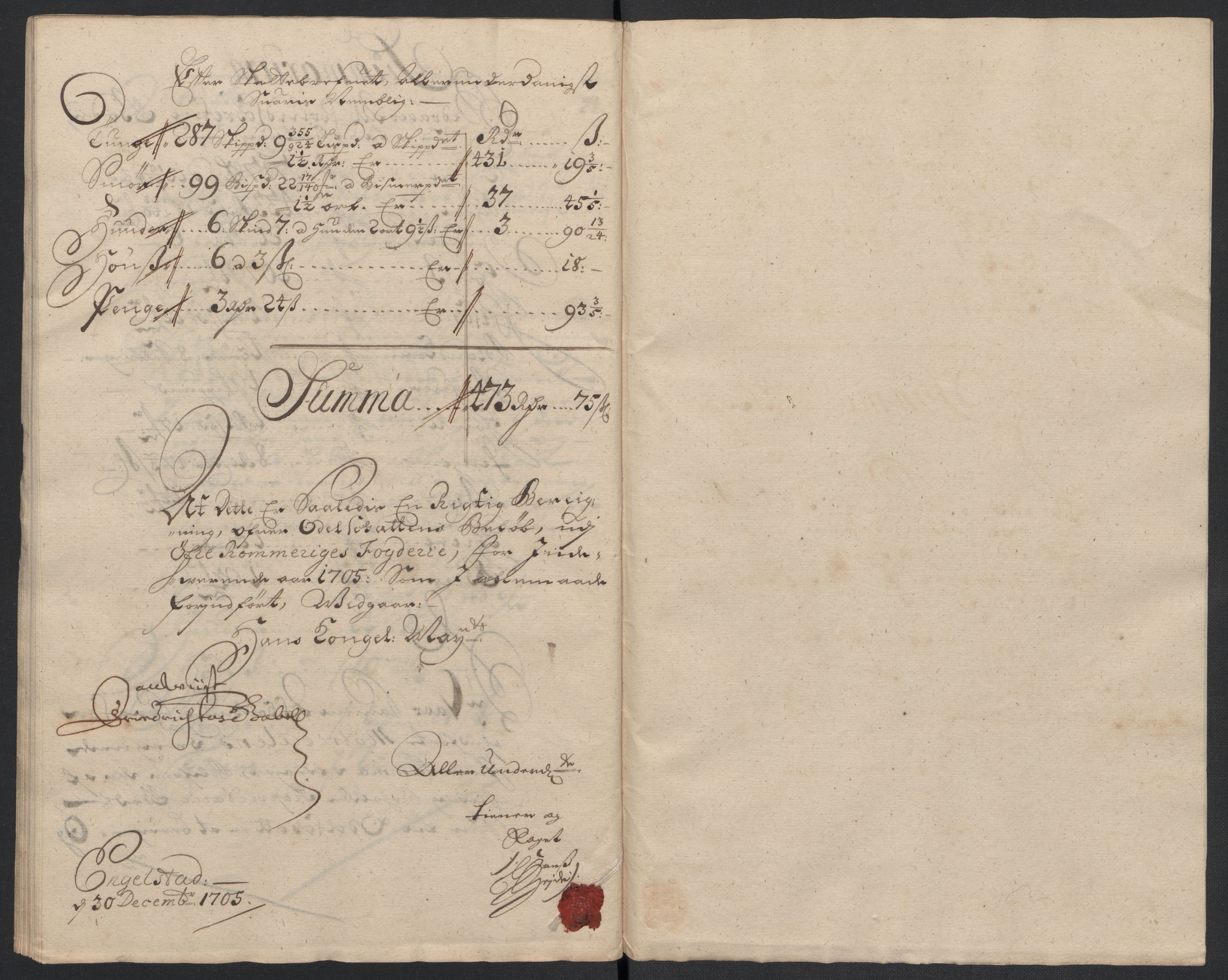 Rentekammeret inntil 1814, Reviderte regnskaper, Fogderegnskap, RA/EA-4092/R12/L0717: Fogderegnskap Øvre Romerike, 1704-1705, p. 364