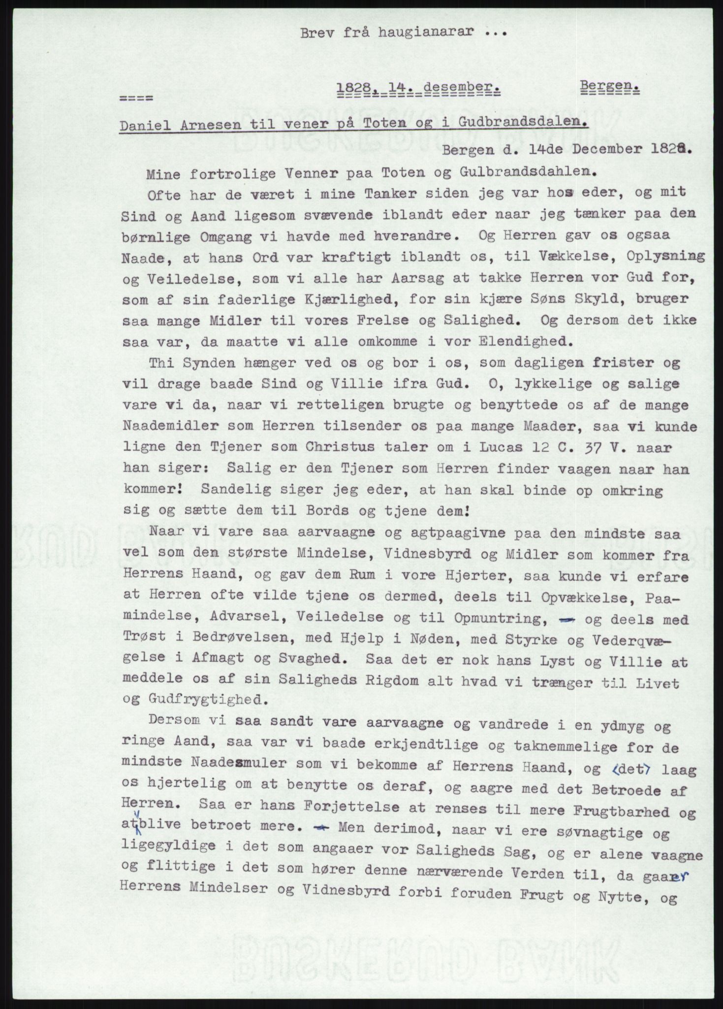 Samlinger til kildeutgivelse, Haugianerbrev, AV/RA-EA-6834/F/L0004: Haugianerbrev IV: 1827-1842, 1827-1842