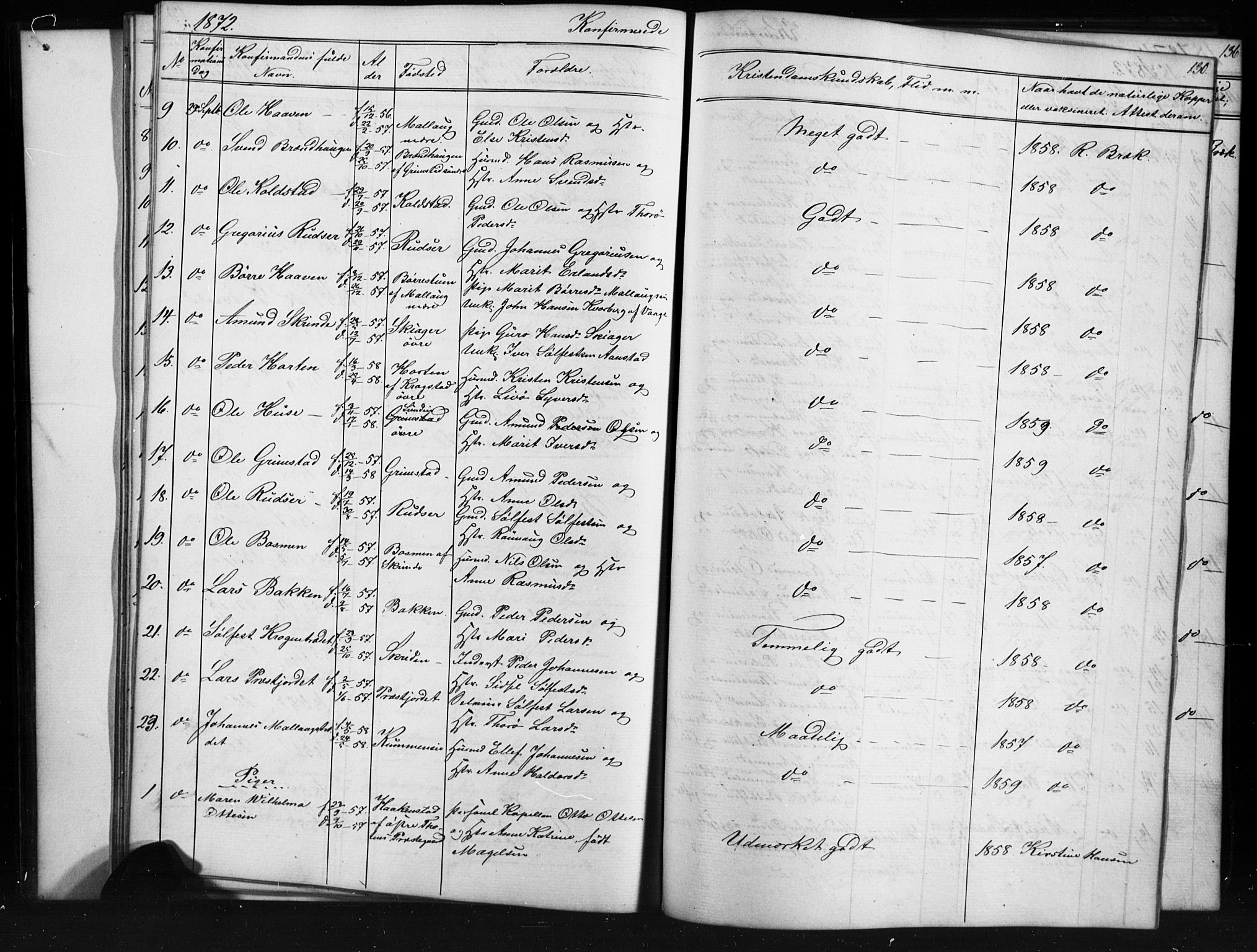 Skjåk prestekontor, SAH/PREST-072/H/Ha/Hab/L0001: Parish register (copy) no. 1, 1865-1893, p. 130