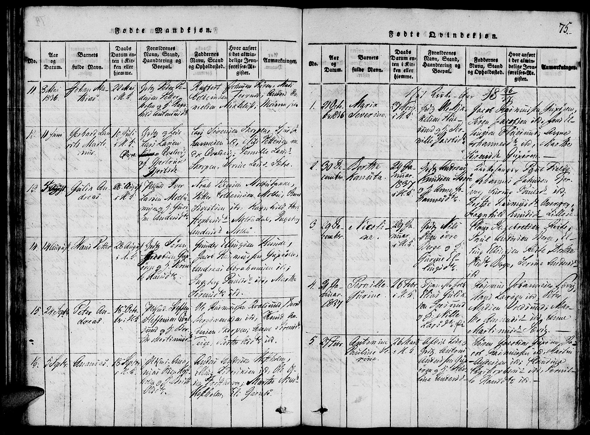 Ministerialprotokoller, klokkerbøker og fødselsregistre - Møre og Romsdal, AV/SAT-A-1454/507/L0069: Parish register (official) no. 507A04, 1816-1841, p. 75