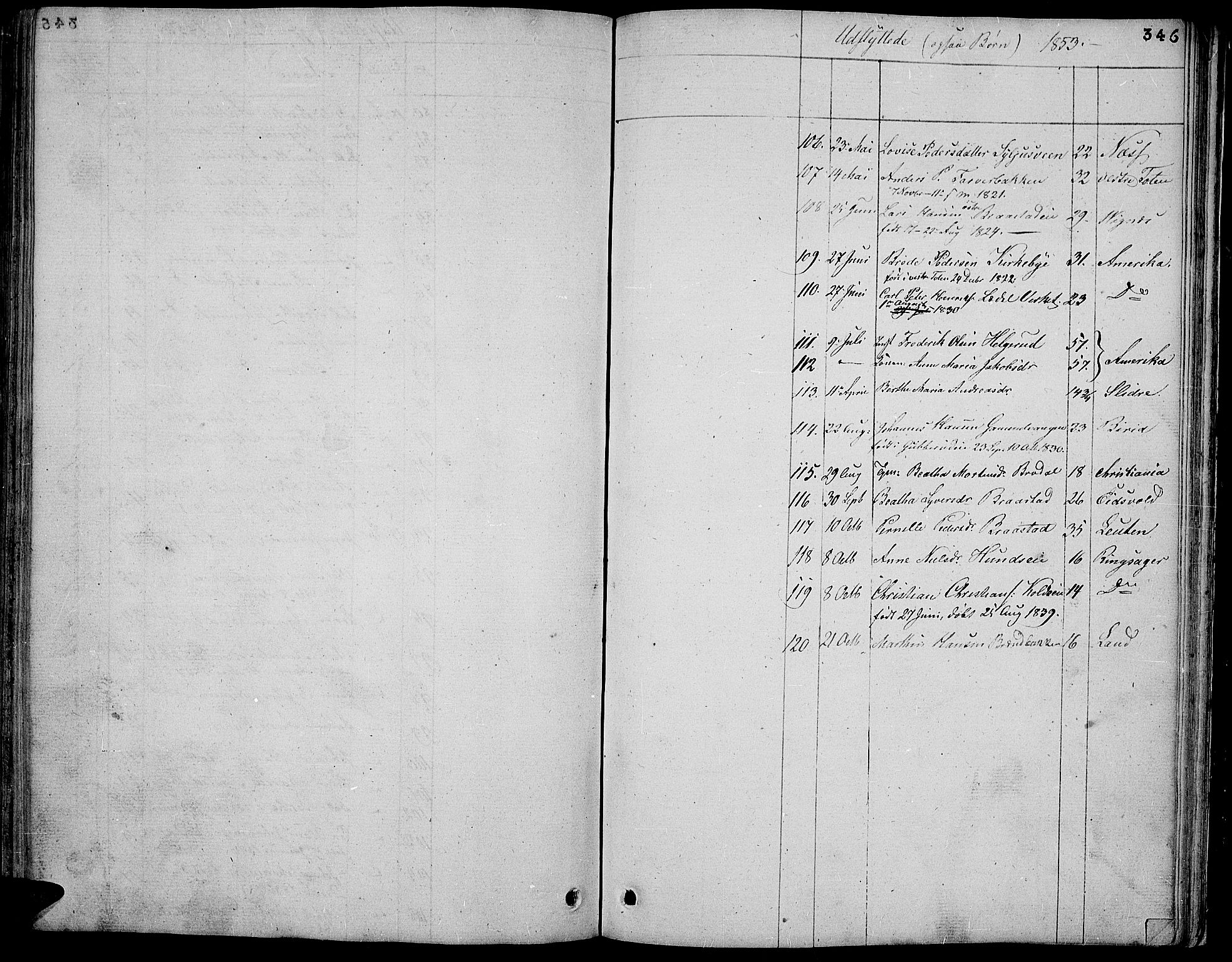 Vardal prestekontor, SAH/PREST-100/H/Ha/Hab/L0004: Parish register (copy) no. 4, 1831-1853, p. 346