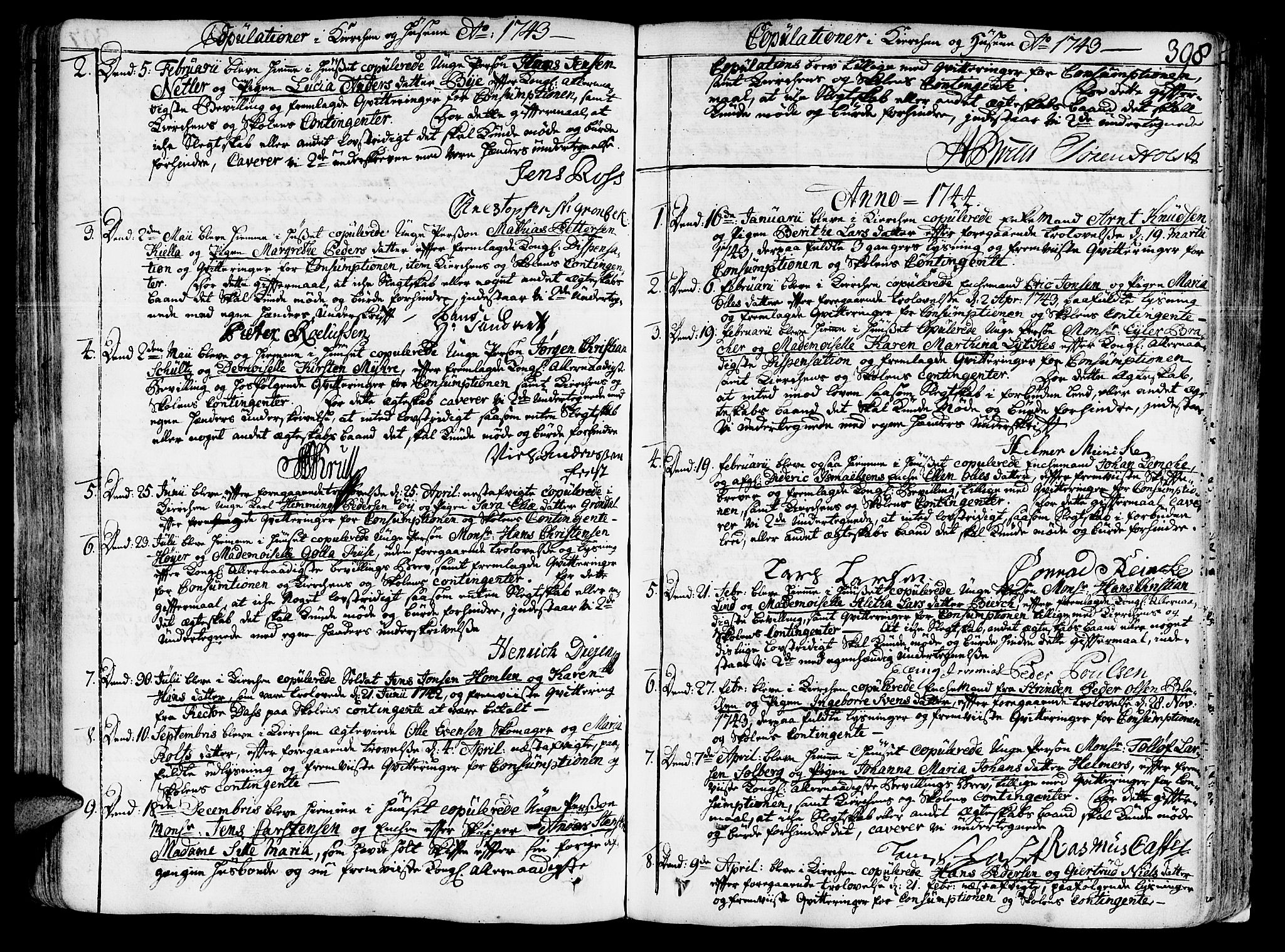 Ministerialprotokoller, klokkerbøker og fødselsregistre - Sør-Trøndelag, SAT/A-1456/602/L0103: Parish register (official) no. 602A01, 1732-1774, p. 398