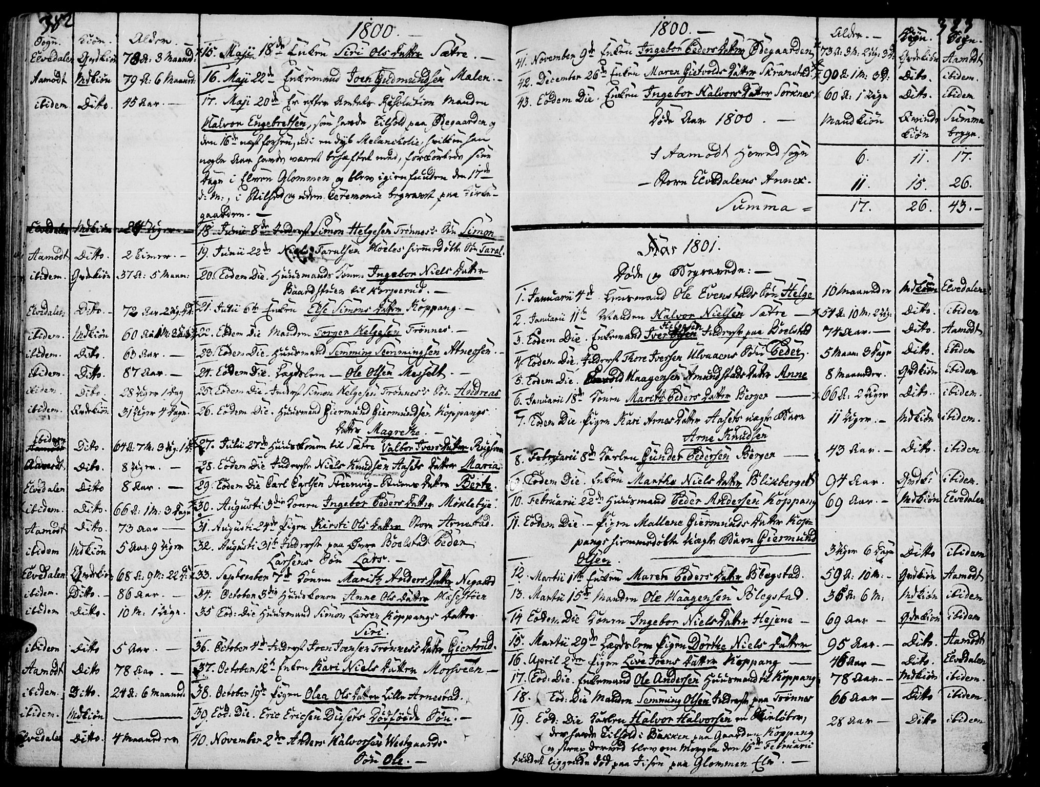 Åmot prestekontor, Hedmark, SAH/PREST-056/H/Ha/Haa/L0003: Parish register (official) no. 3, 1780-1810, p. 382-383