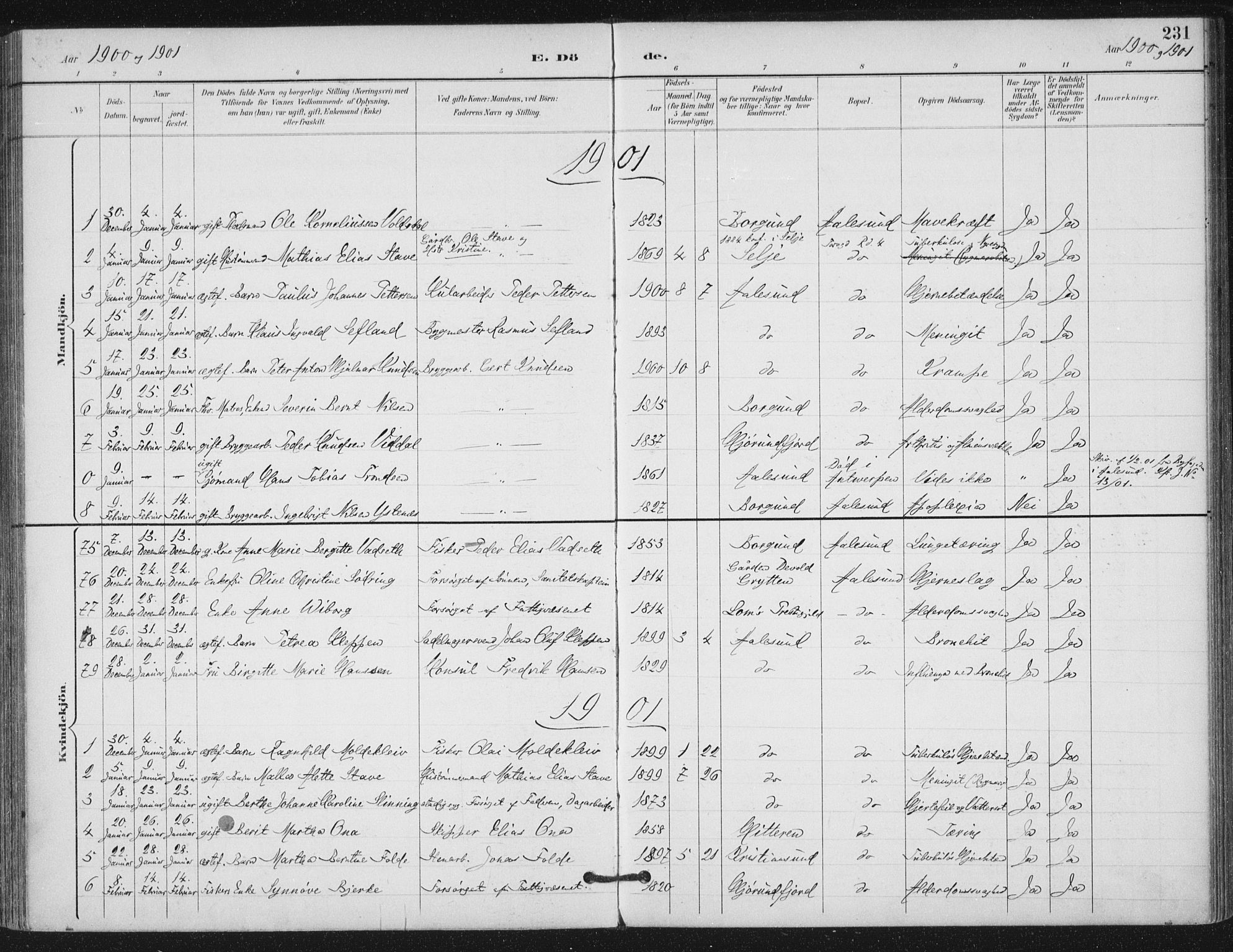 Ministerialprotokoller, klokkerbøker og fødselsregistre - Møre og Romsdal, SAT/A-1454/529/L0457: Parish register (official) no. 529A07, 1894-1903, p. 231