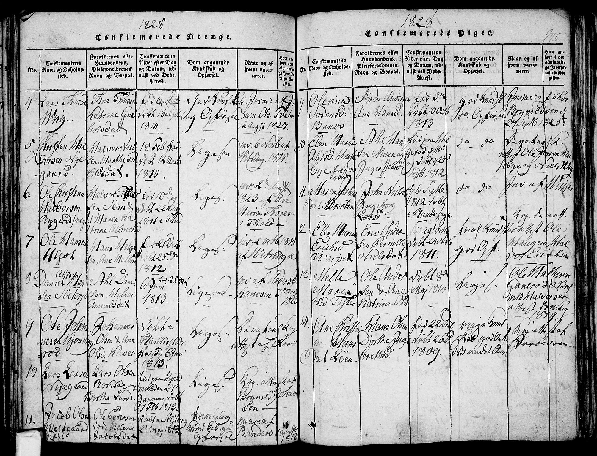 Berg prestekontor Kirkebøker, AV/SAO-A-10902/F/Fa/L0002: Parish register (official) no. I 2, 1815-1831, p. 276